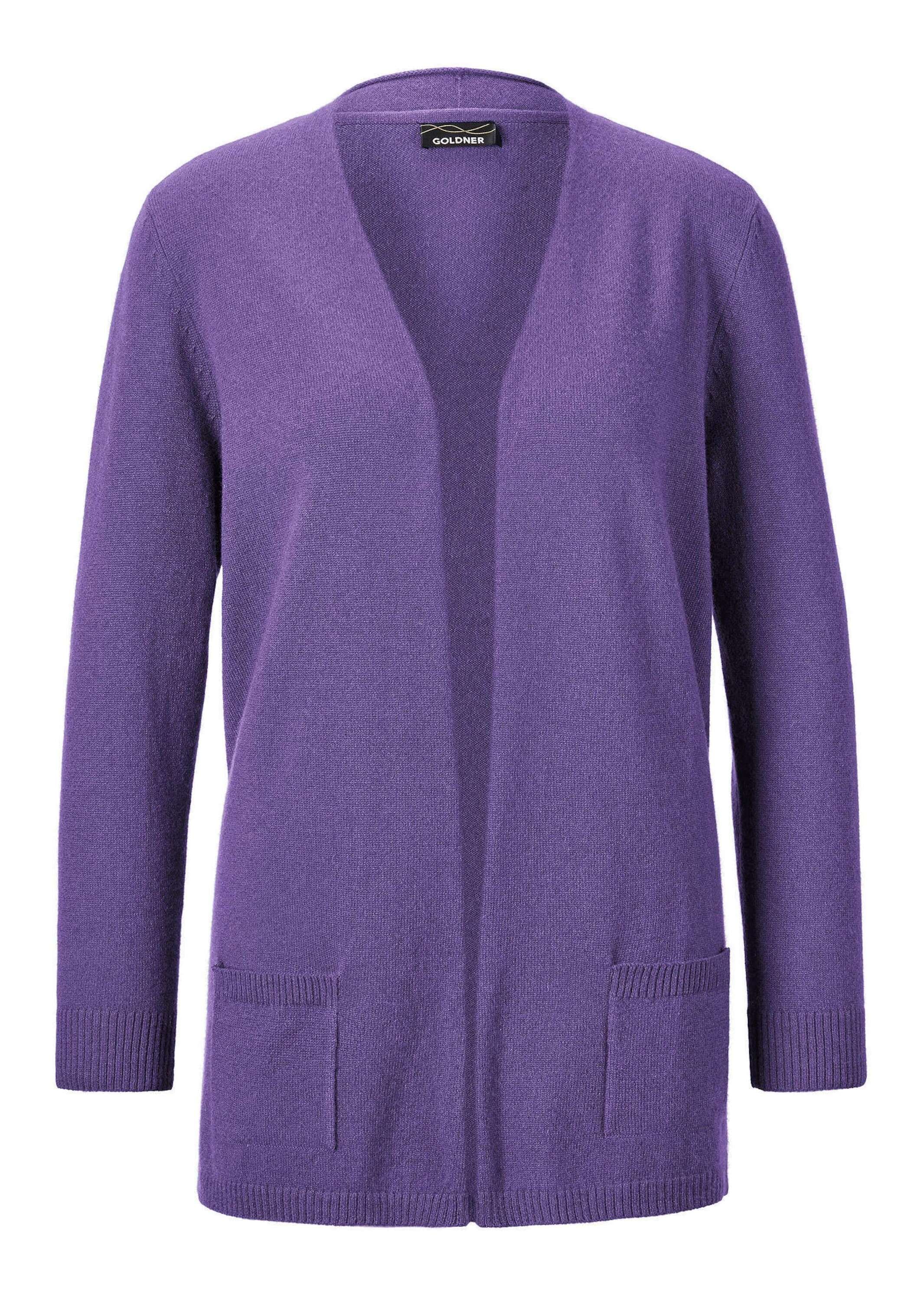 GOLDNER Strickjacke "Kurzgröße Langarm Feinstrick-Cardigan" Ohne