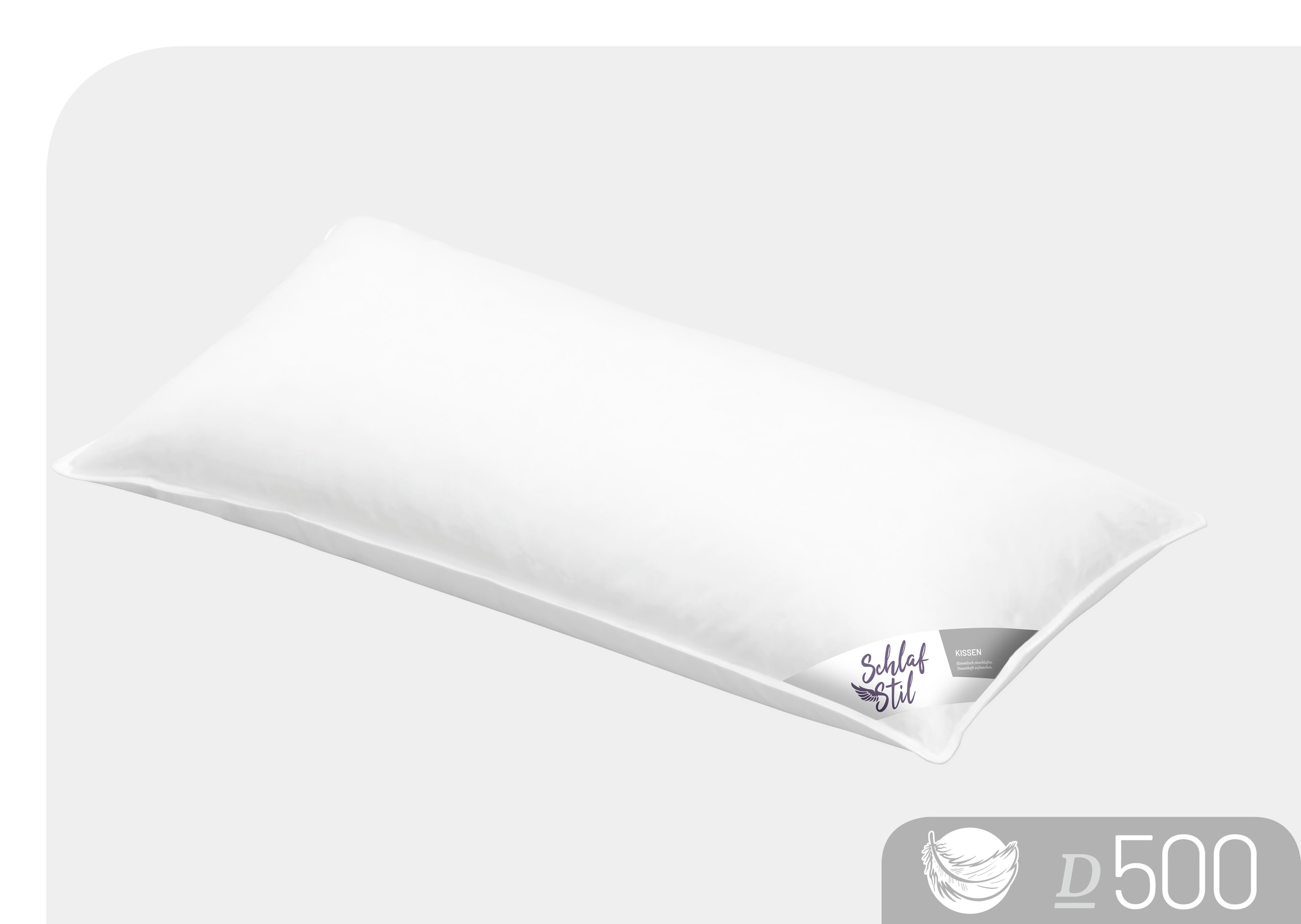 Schlafstil Gänsefederkopfkissen "D500" Füllung: 30% Gänsedaunen, Klasse I, günstig online kaufen