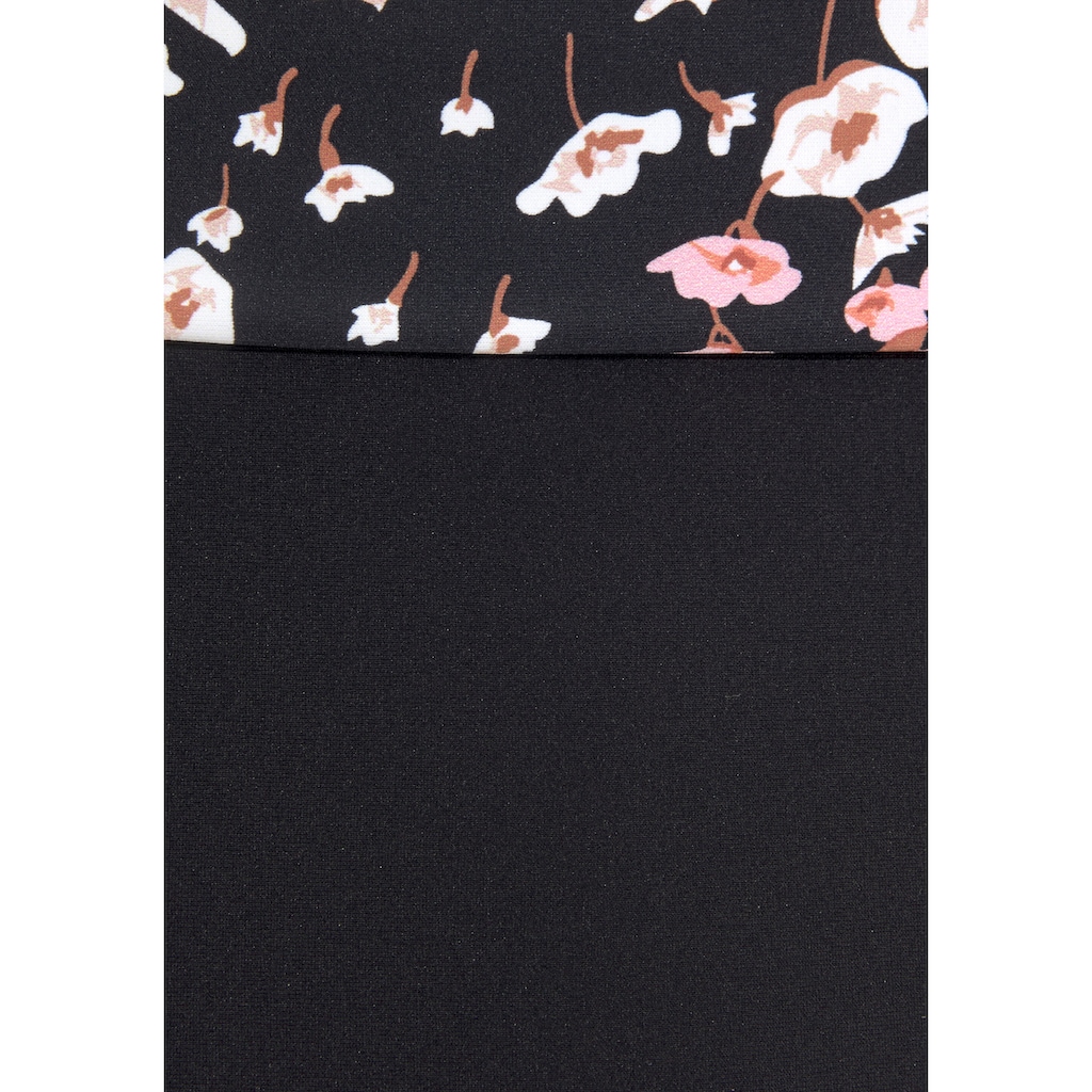 Marken LASCANA LASCANA Bikini-Hose »Blair«, mit Umschlagbund schwarz-bedruckt