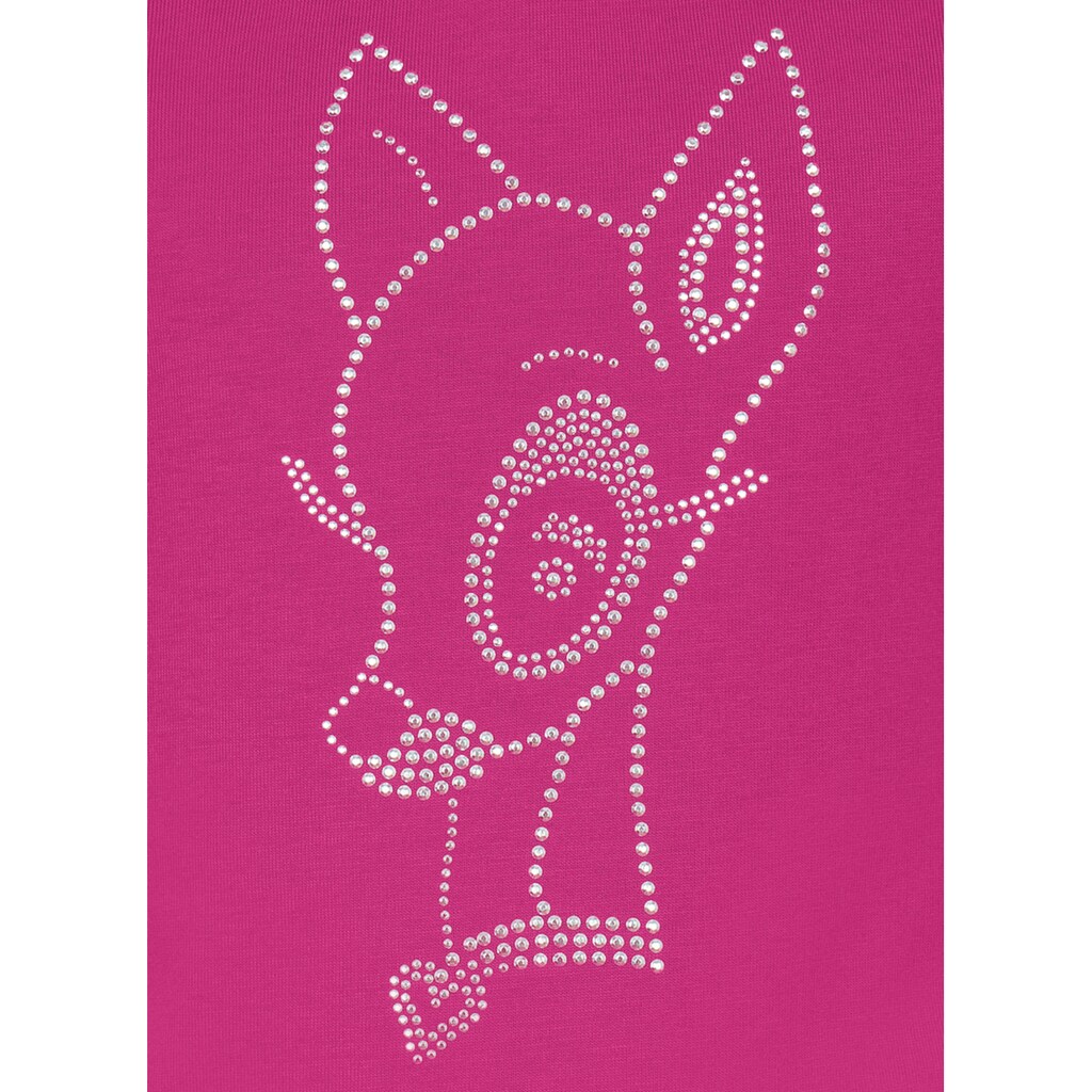 Trigema T-Shirt »TRIGEMA T-Shirt mit glitzerndem Bambi-Motiv«, (1 tlg.)