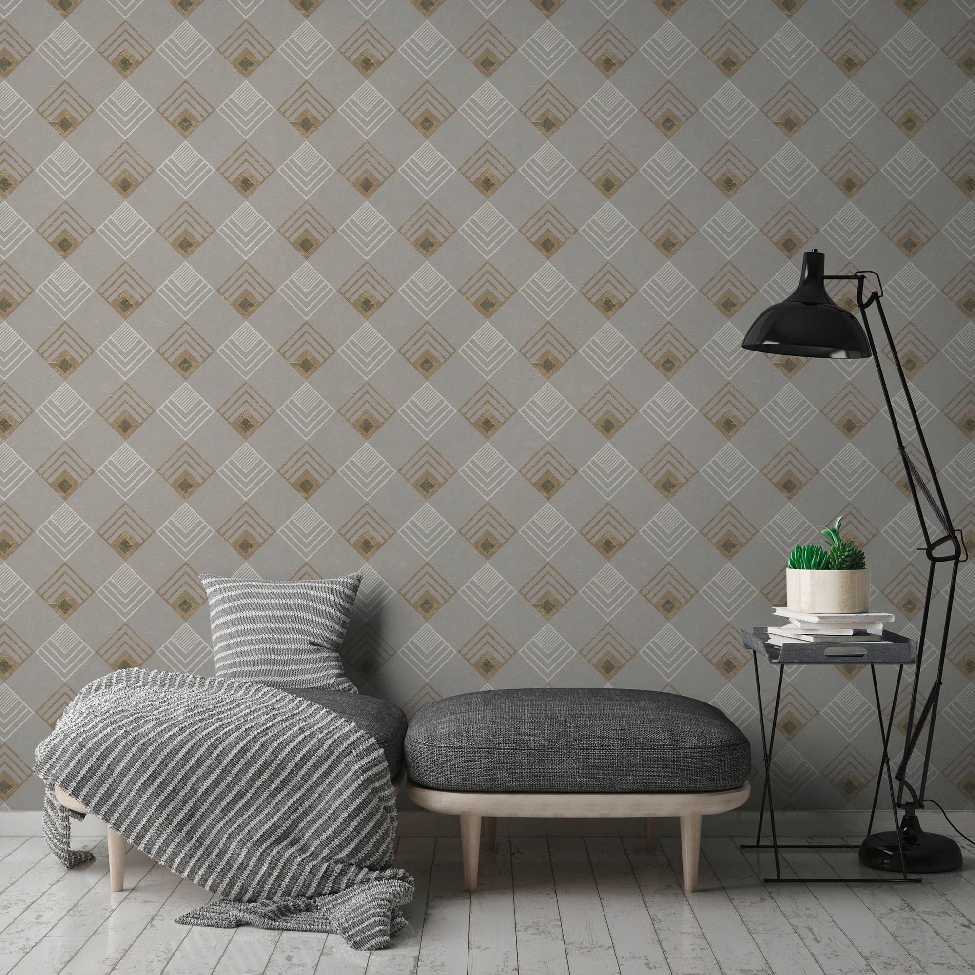 A.S. Création Vliestapete »New Life«, grafisch-geometrisch-gemustert, Grafik Tapete Design Tapeten Wohnzimmer Schlafzimmer Küche Design Büro