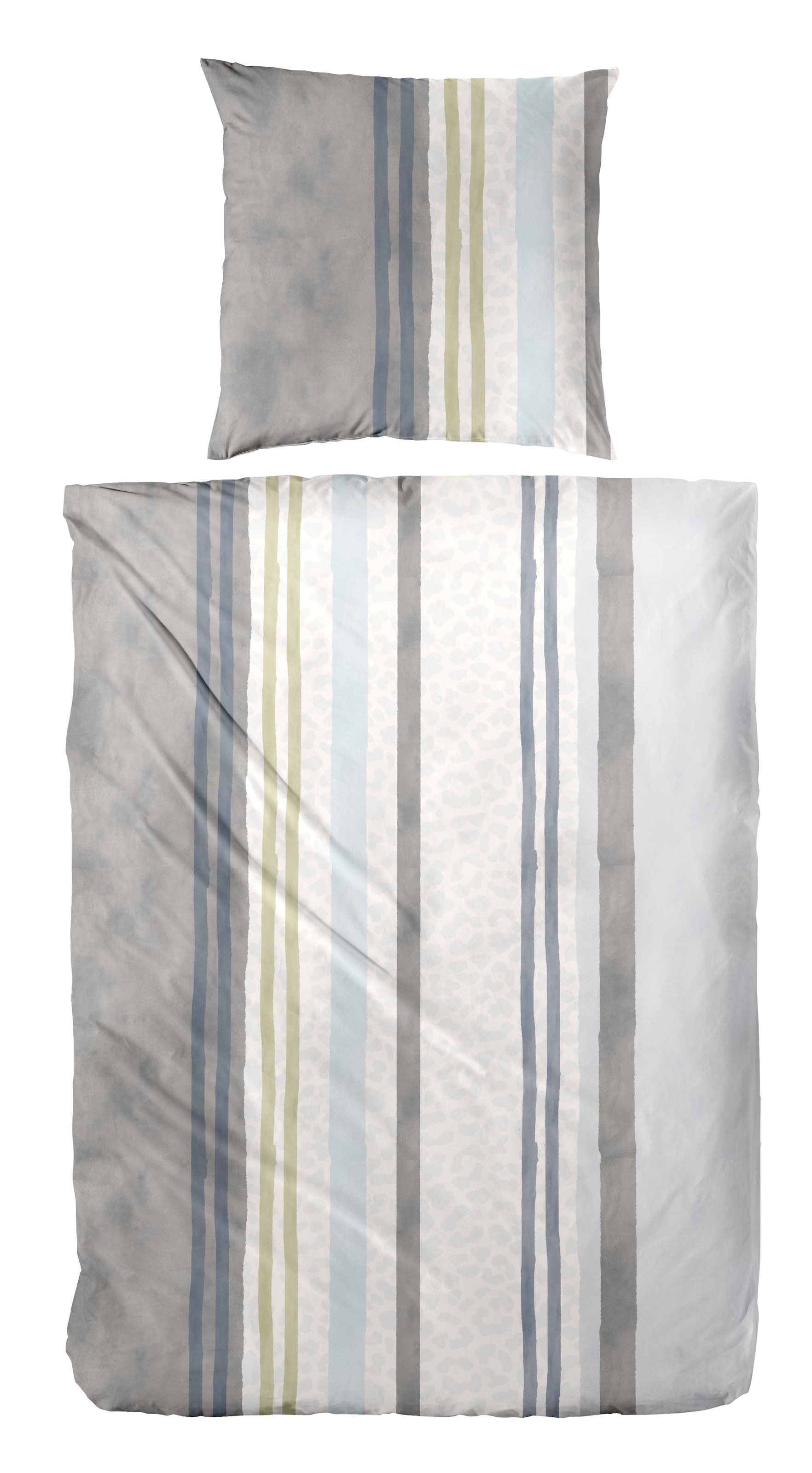 Primera Bettwäsche "Feinbiber-Bettwäsche Leo Stripe" 2 Stk. mit Leo-Struktu günstig online kaufen