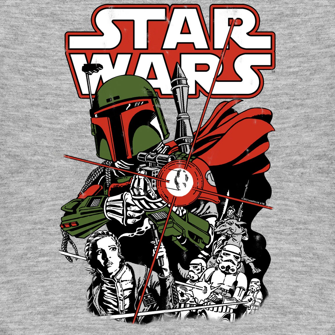 LOGOSHIRT T-Shirt »Boba Fett - Krieg der Sterne«, mit kultigem Frontprint