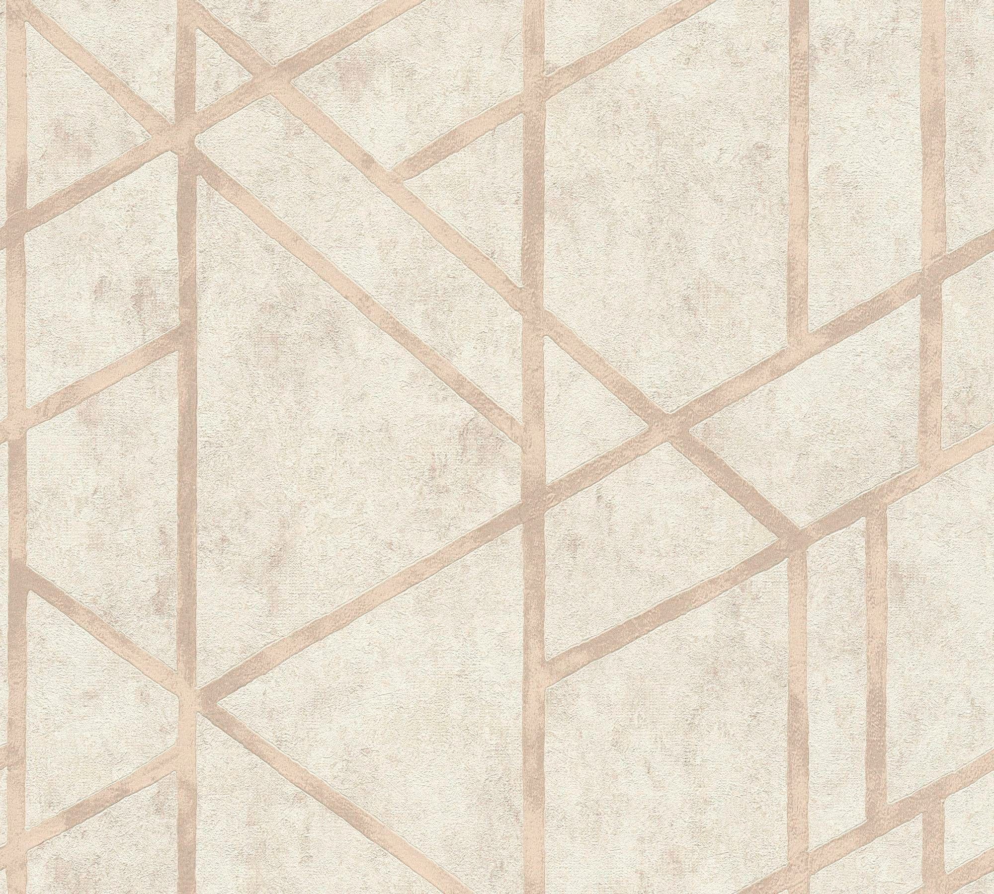 living walls Vliestapete "Metropolitan Stories Francesca Milano grafisch" Motiv geometrisch grafisch strukturiert Grafik Tapete Geometrisch Metallic Tapeten Wohnzimmer Schlafzimmer