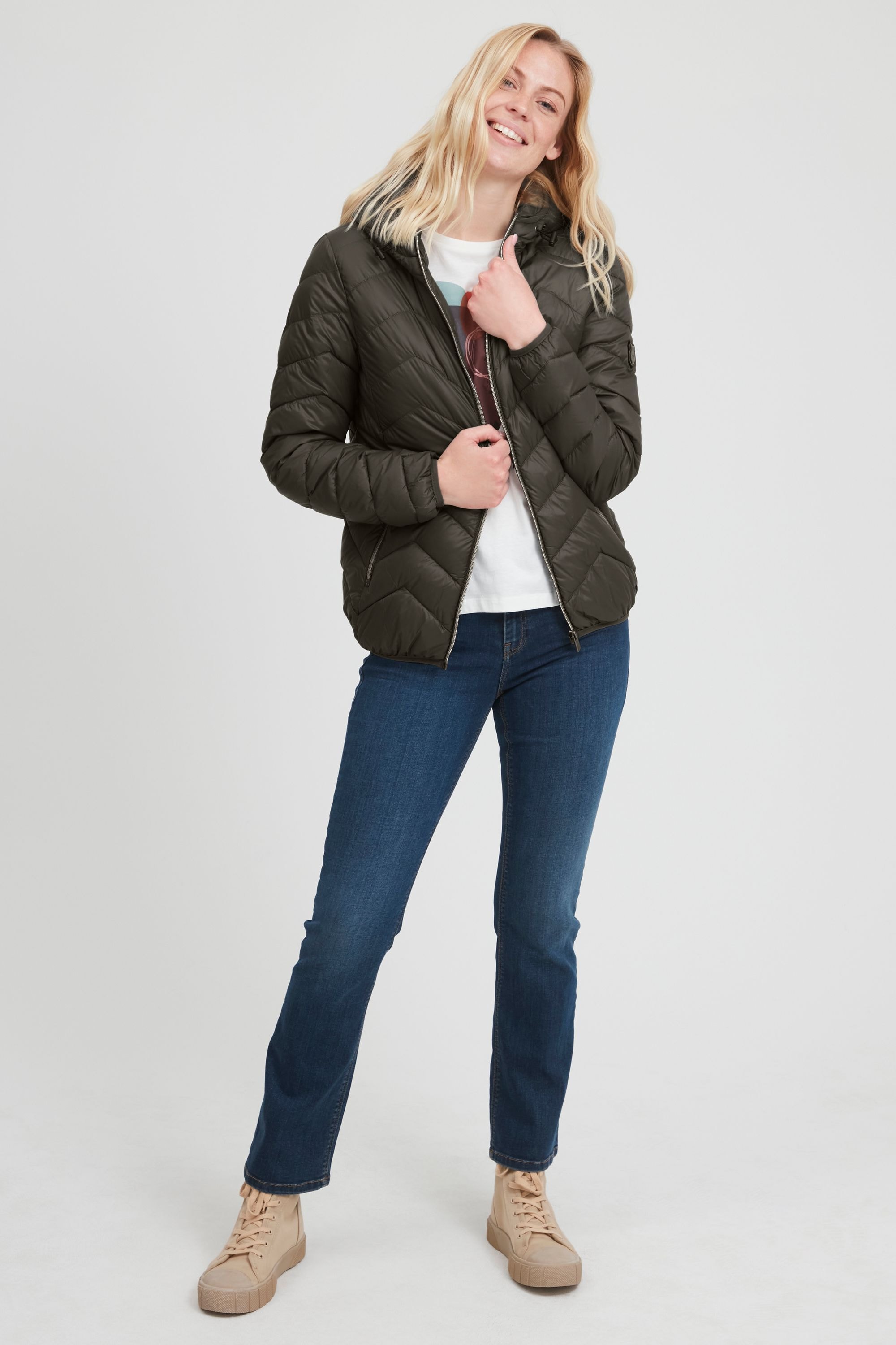 fransa Steppjacke »Steppjacke FRBapadding«, mit Kapuze
