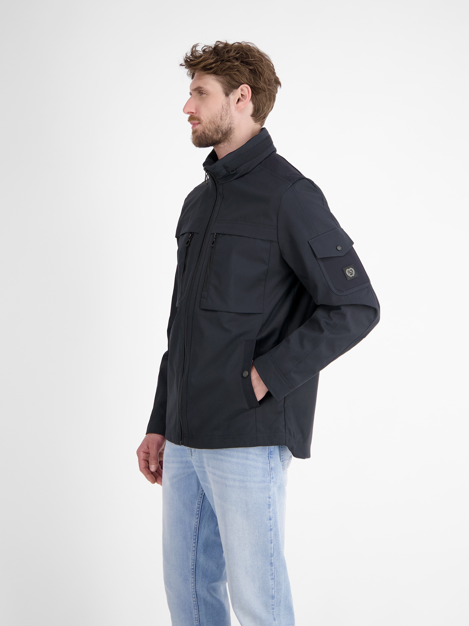 LERROS Outdoorjacke »LERROS Shell-Blouson mit Kapuze«, mit Kapuze, Wasser- und windabweisend, atmungsaktiv