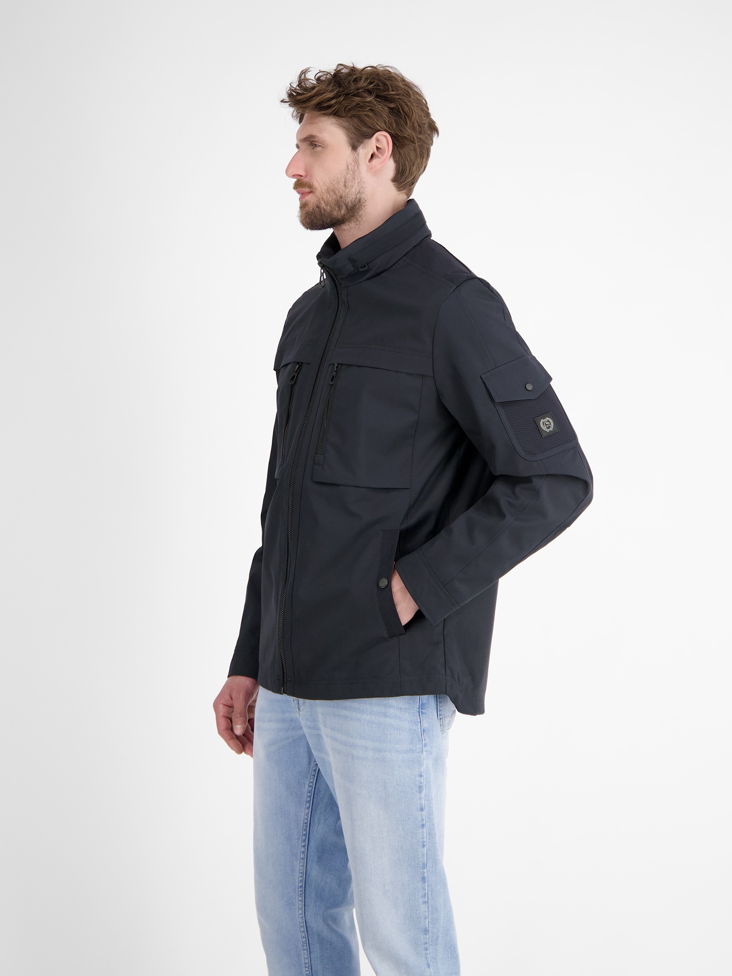 Thumbnail - LERROS Outdoorjacke "LERROS Shell-Blouson mit Kapuze", mit Kapuze, Wasser- und windabweisend, atmungsaktiv