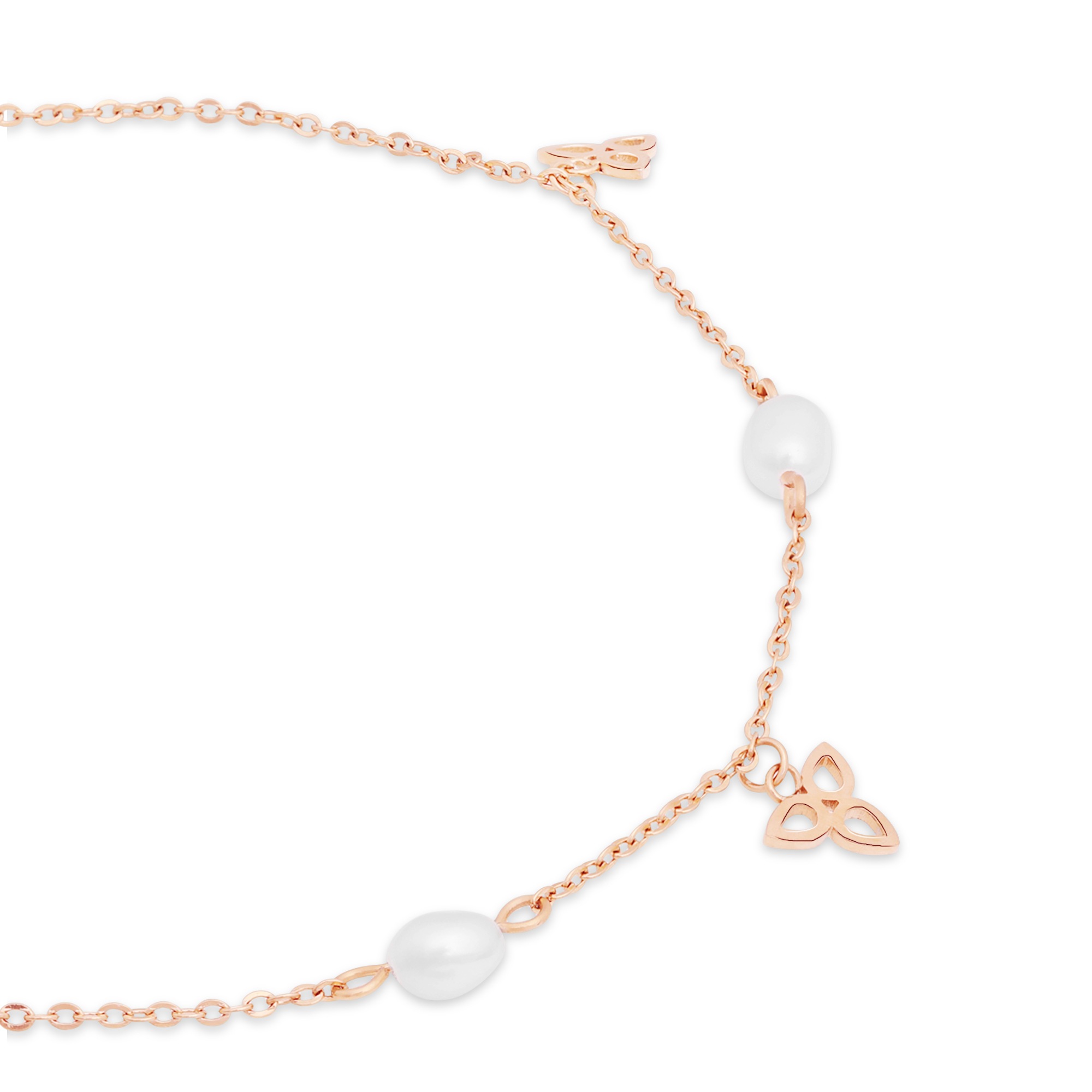 Armband TAMARIS "Schmuck Geschenk Edelstahl Armkette", roségoldfarben, kristallweiß, weiß, kristallweiß, Armbänder, Damen, 21cm, Edelstahl, Armband, mit Zirkonia (synth.) - mit Kunststoffperle