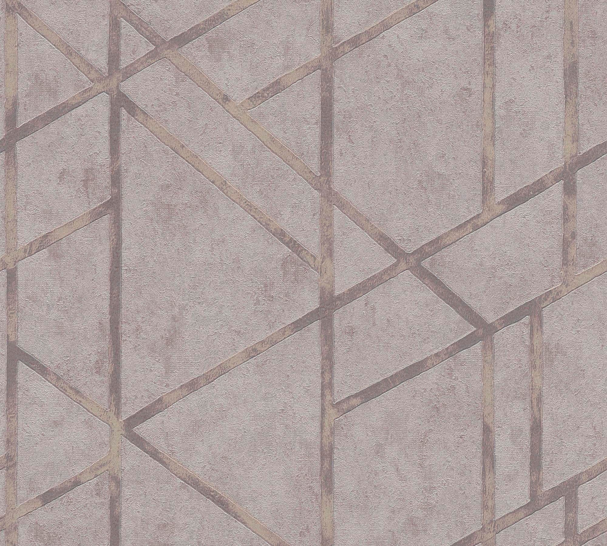 Living Walls Vliestapete "Metropolitan Stories Francesca Milano Grafisch" Motiv Geometrisch Grafisch Strukturiert Grafik Tapete Geometrisch Metallic
