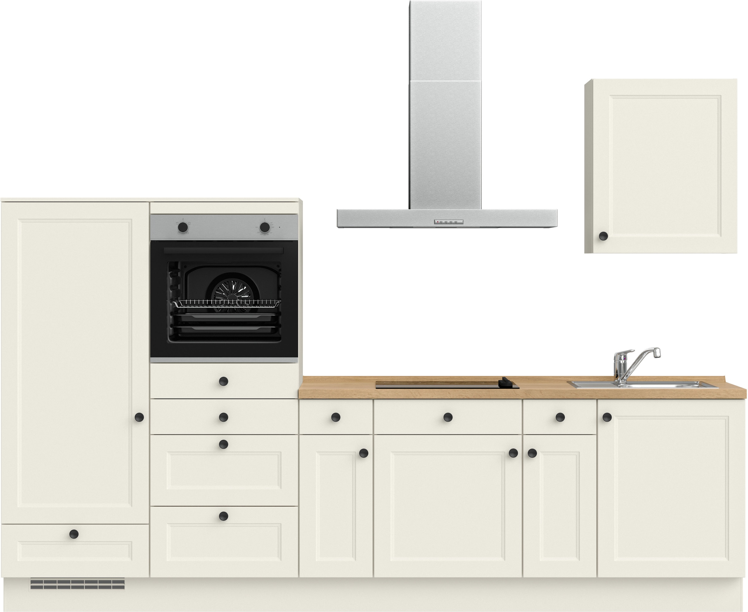nobilia ""Cascada I", NEU: individuell anpassbar mit gratis Profi-Beratung" vormontiert, Breite 300 cm, Ausrichtung wählbar, wahlw. mit E-Geräten
