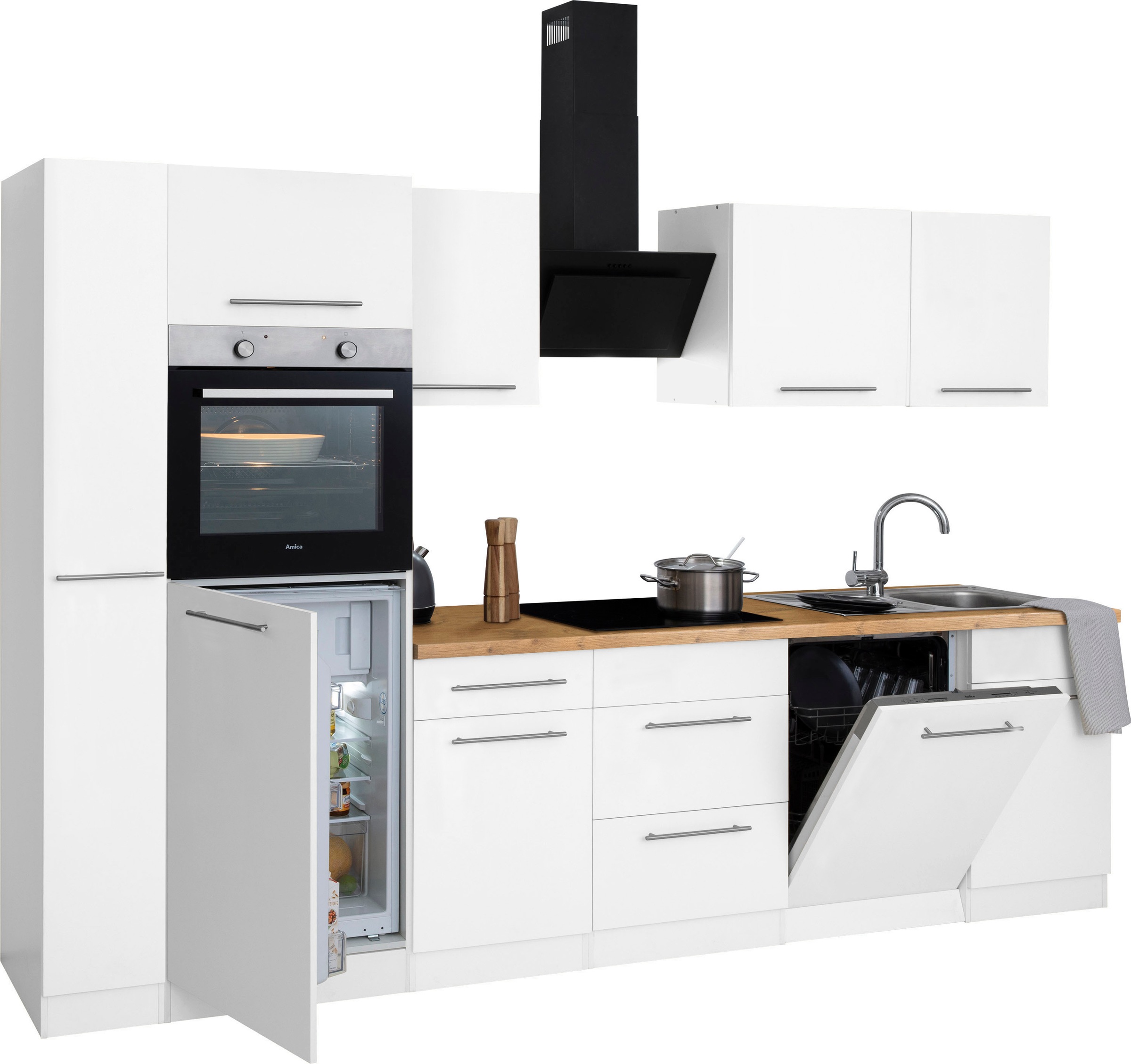 wiho Küchen Küchenzeile »Unna«, ohne E-Geräte, Breite 310 cm kaufen | BAUR