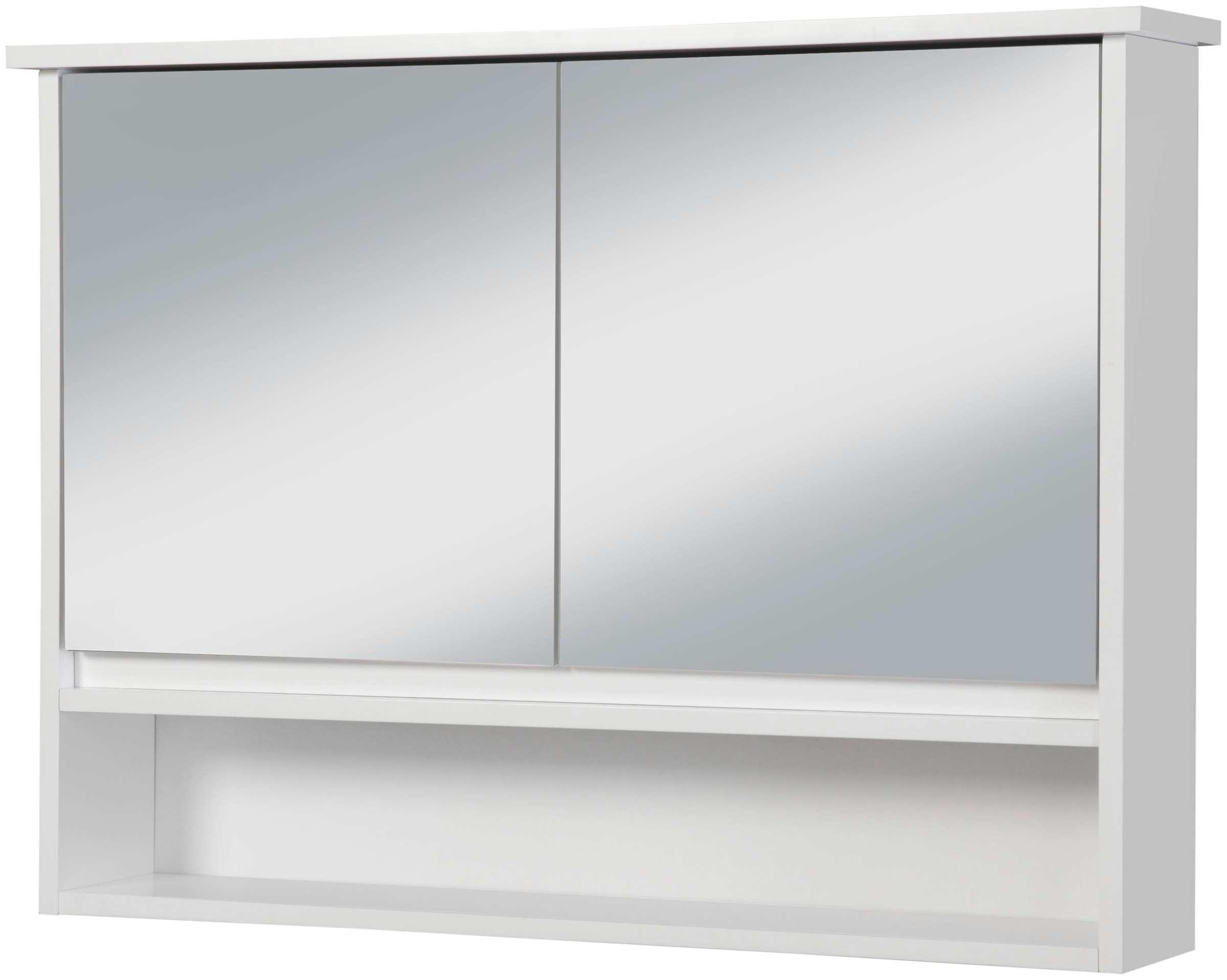 Spiegelschrank »Luzern«, Breite 80 cm, mit offener Ablage für Kosmetik