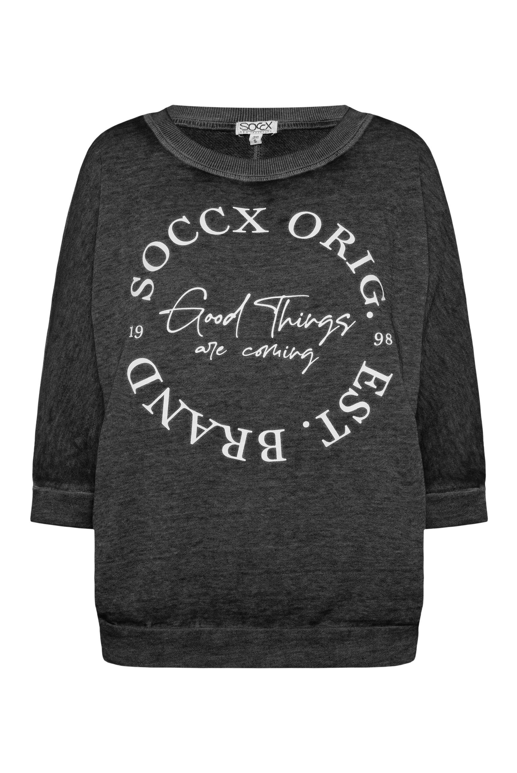 SOCCX Sweater, mit Fledermausärmeln