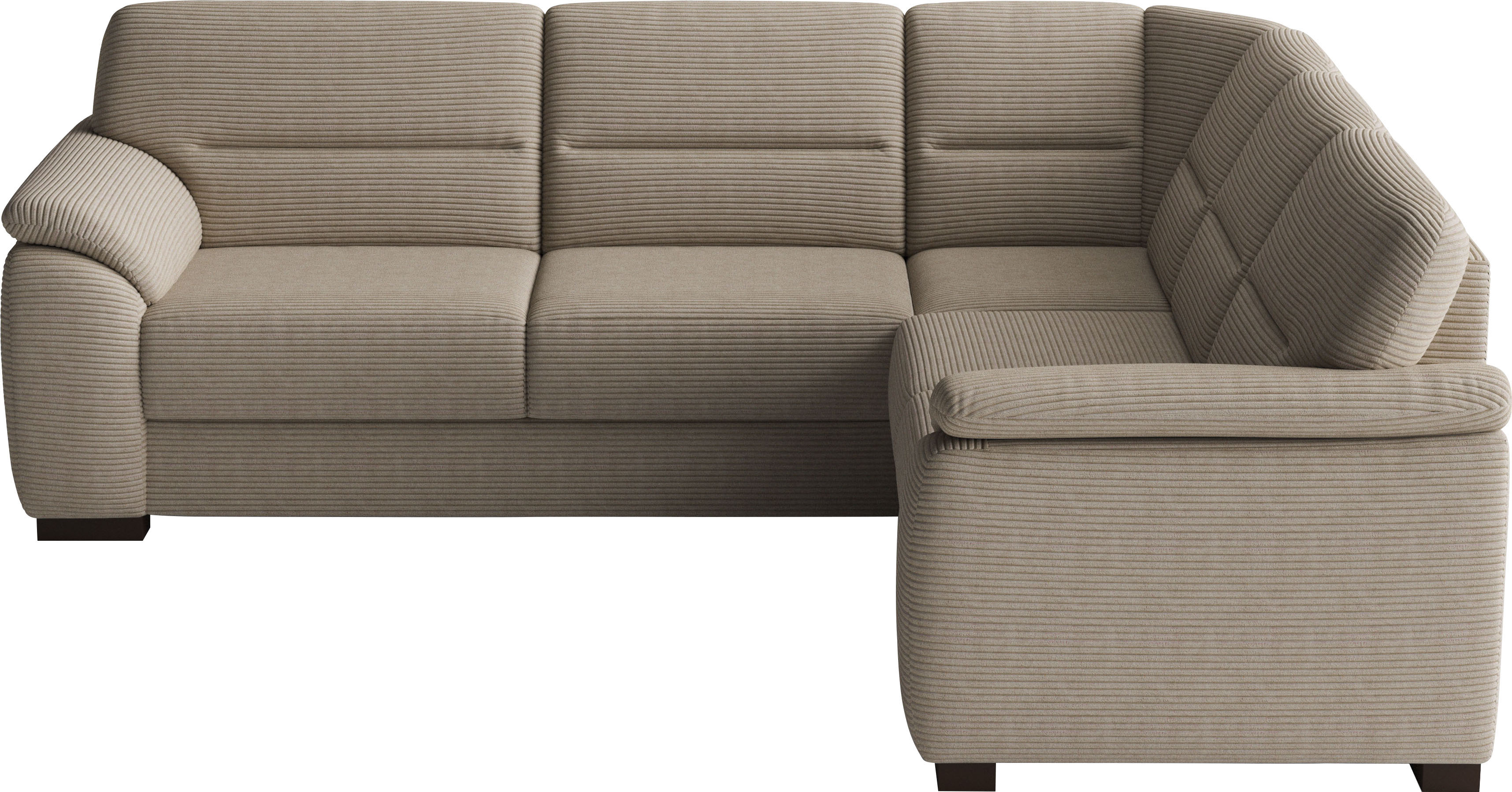 sit&more Ecksofa "Montego L-Form, B: 256 cm, große Stoffauswahl, Komfortsitzhöhe 46 cm" mit Schlaffunktion, optional Schubkasten mit Stauraum