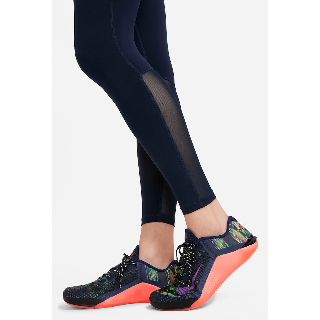 Nike Trainingstights »PRO WOMEN'S MID-RISE MESH-PANELED LEGGINGS«