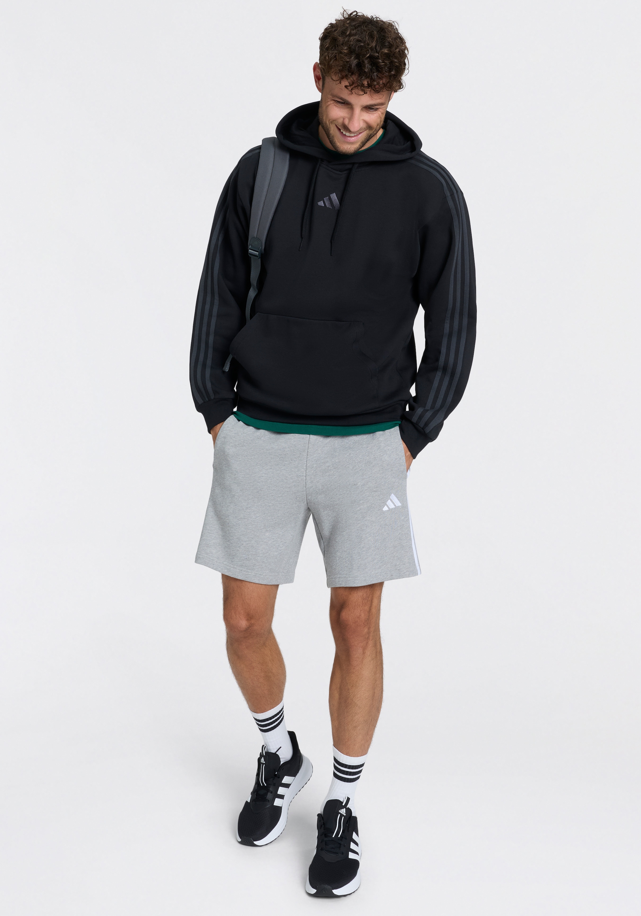 adidas Sportswear »ESSENTIALS 3-STREIFEN FLEECE HOODIE«
