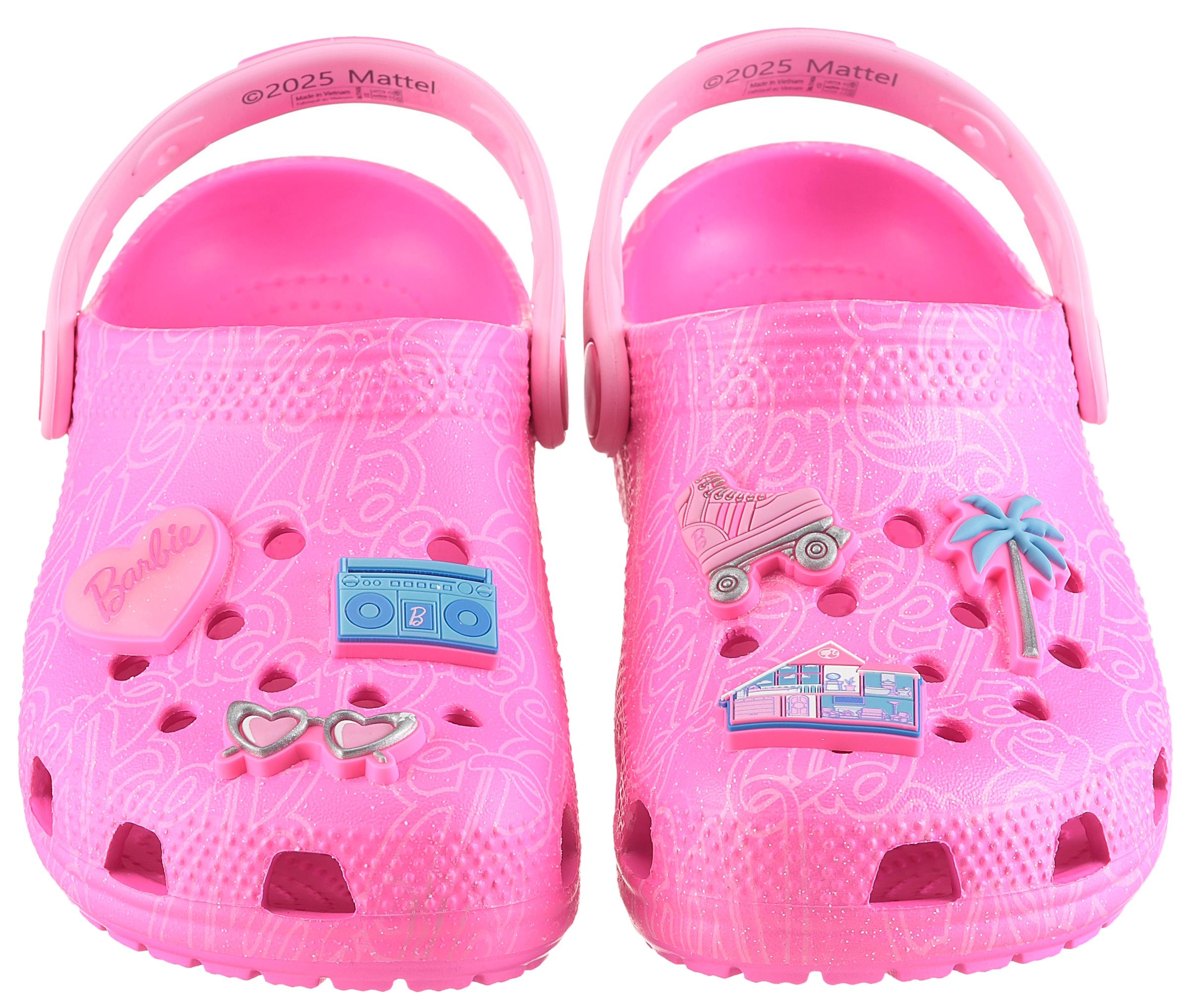 Crocs Clog »Mattel Pink Barbie Cls Clog K«, Barbie Clog, Hausschuh mit Herzchen