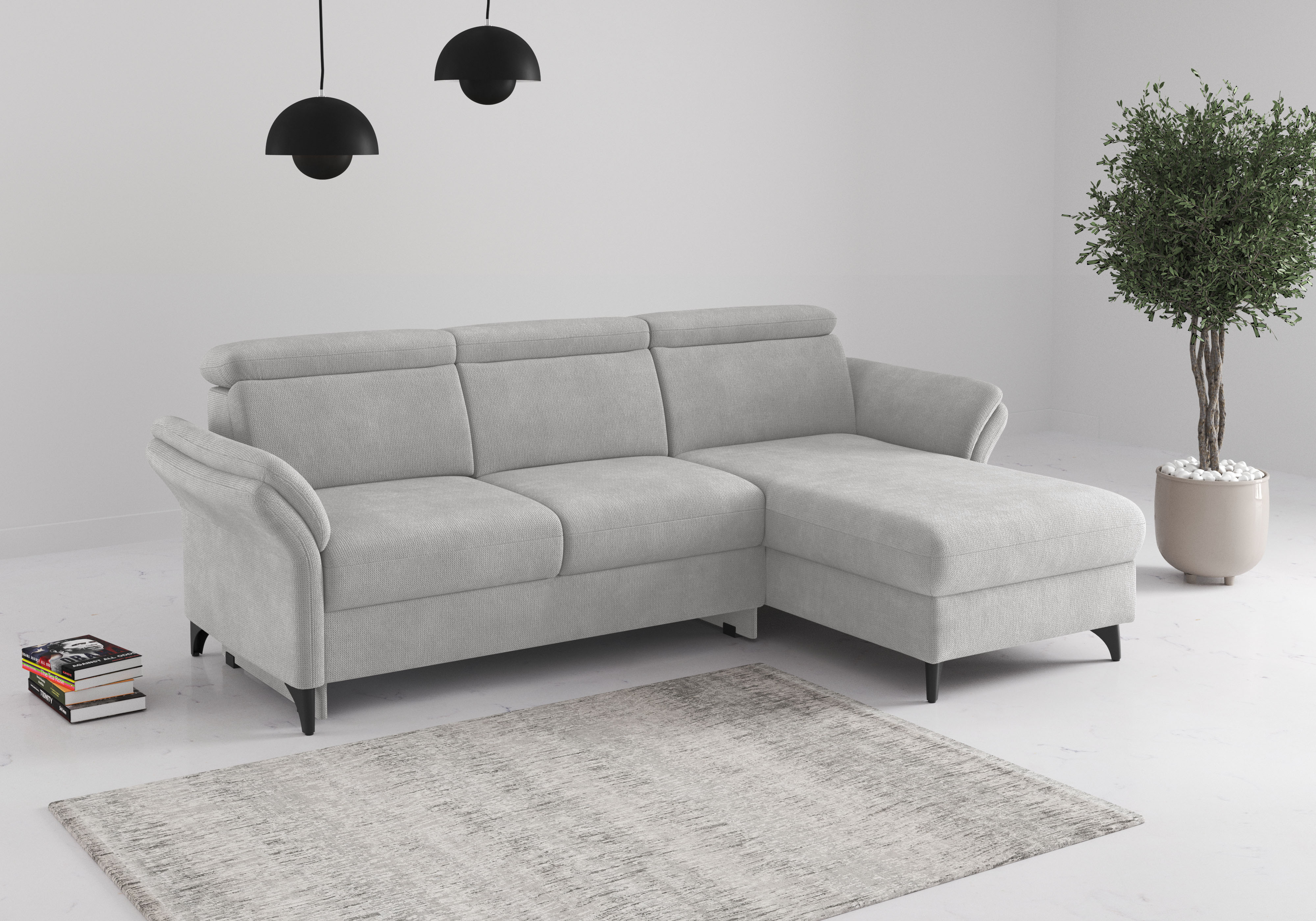 sit&more Ecksofa "Glendale, L-Form" inkl. Kopfteilverstellung,wahlweise mit Vorziehsitz und Bettkasten