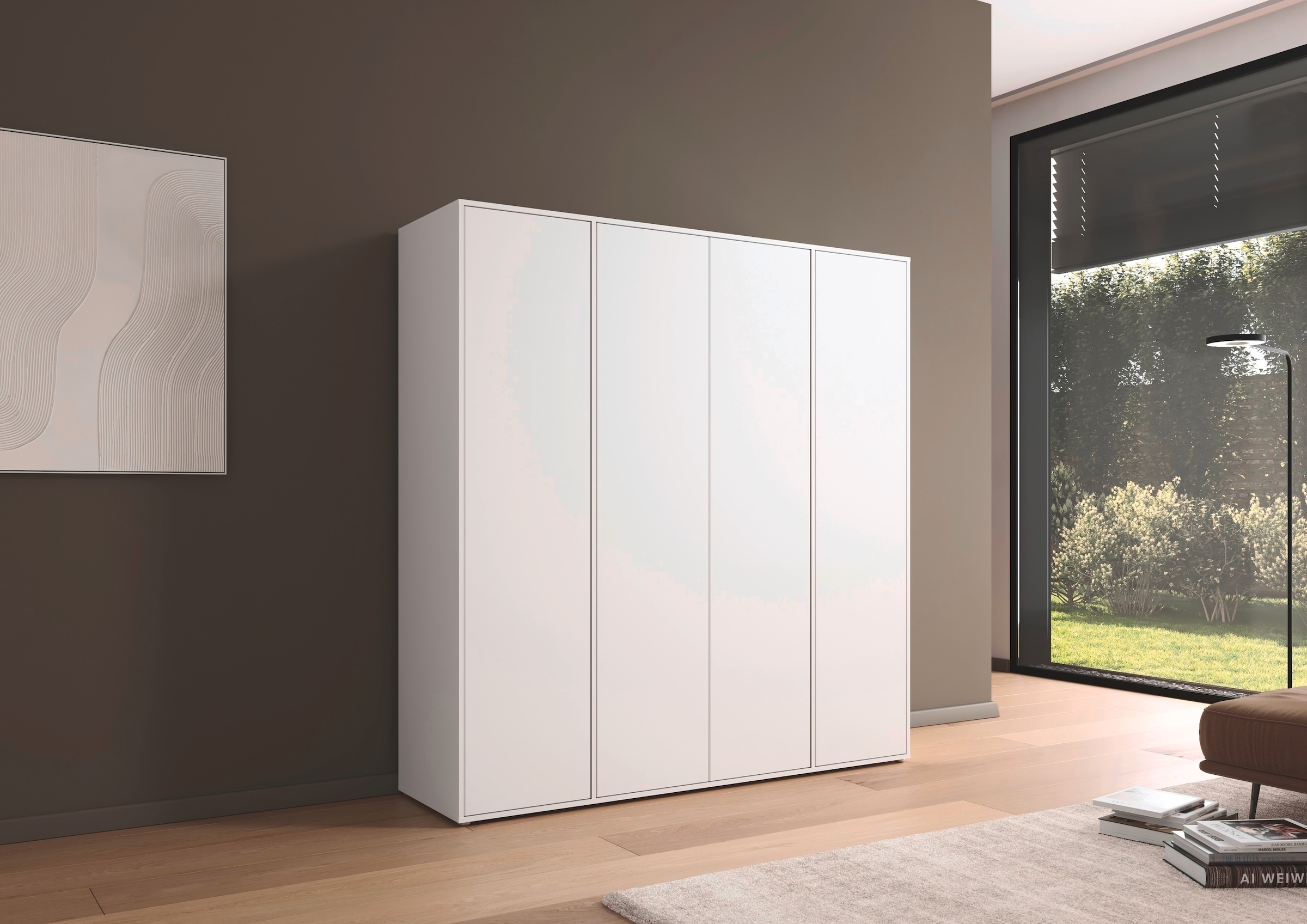 rauch Drehtürenschrank »Kleiderschrank Schrank Garderobe Wäscheschrank NABILA viel Stauraum«, (in 3 verschiedenen Ausstattungen BASIC/CLASSIC/PREMIUM), in 2 Breiten mit Push-to-Open Funktion TOPSELLER MADE IN GERMANY