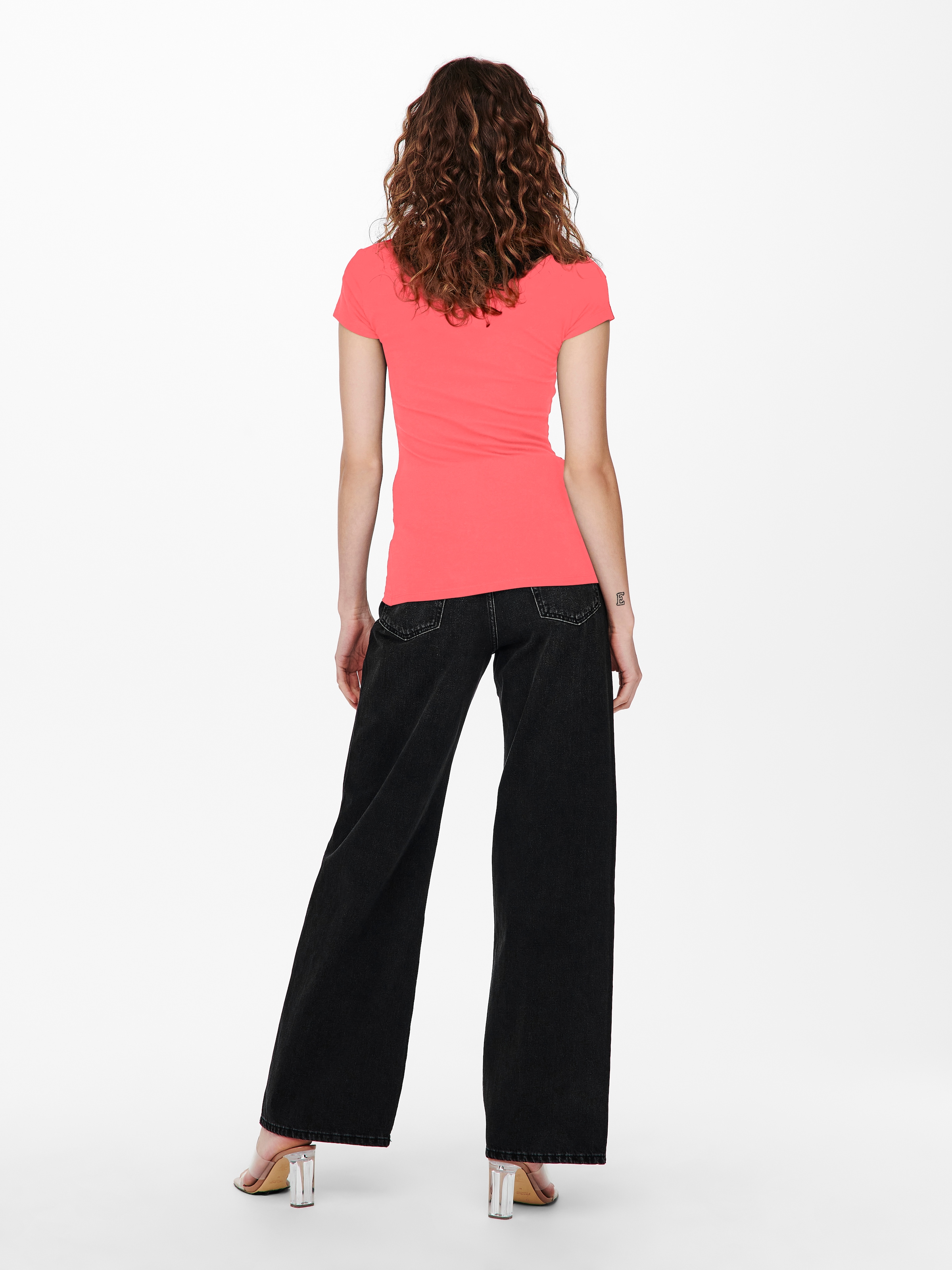 ONLY Rundhalsshirt »ONLLIVELOVE LIFE S/S O-NECK TOP«, (Packung, 2 tlg.)