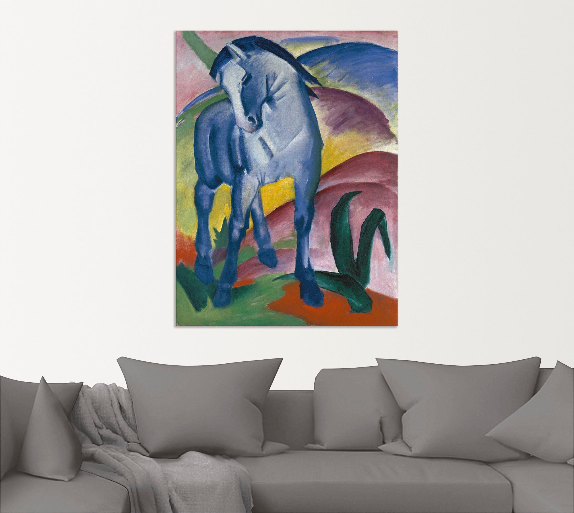 Artland Wandbild »Blaues Pferd I. 1911.«, Haustiere, (1 St.), als Alubild, Outdoorbild, Leinwandbild, Poster, Wandaufkleber