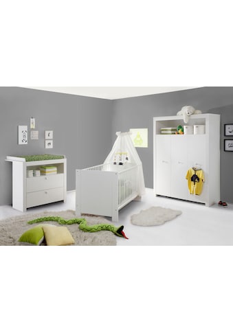 Babyzimmer-Komplettset »Olivia«, (Set, 3 St., Bett, Wickelkommode, Schrank), Bett +...
