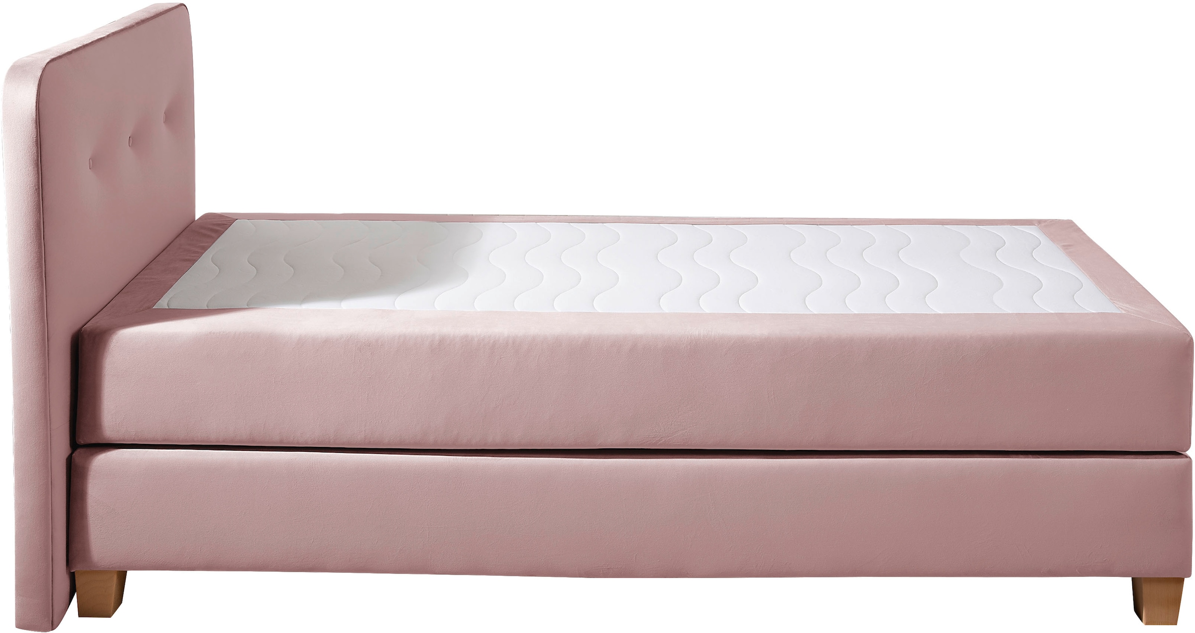 Home affaire Boxspringbett »Fargo«, inkl. Topper, in 3 Matratzenarten, in Samt- oder Strukturstoff