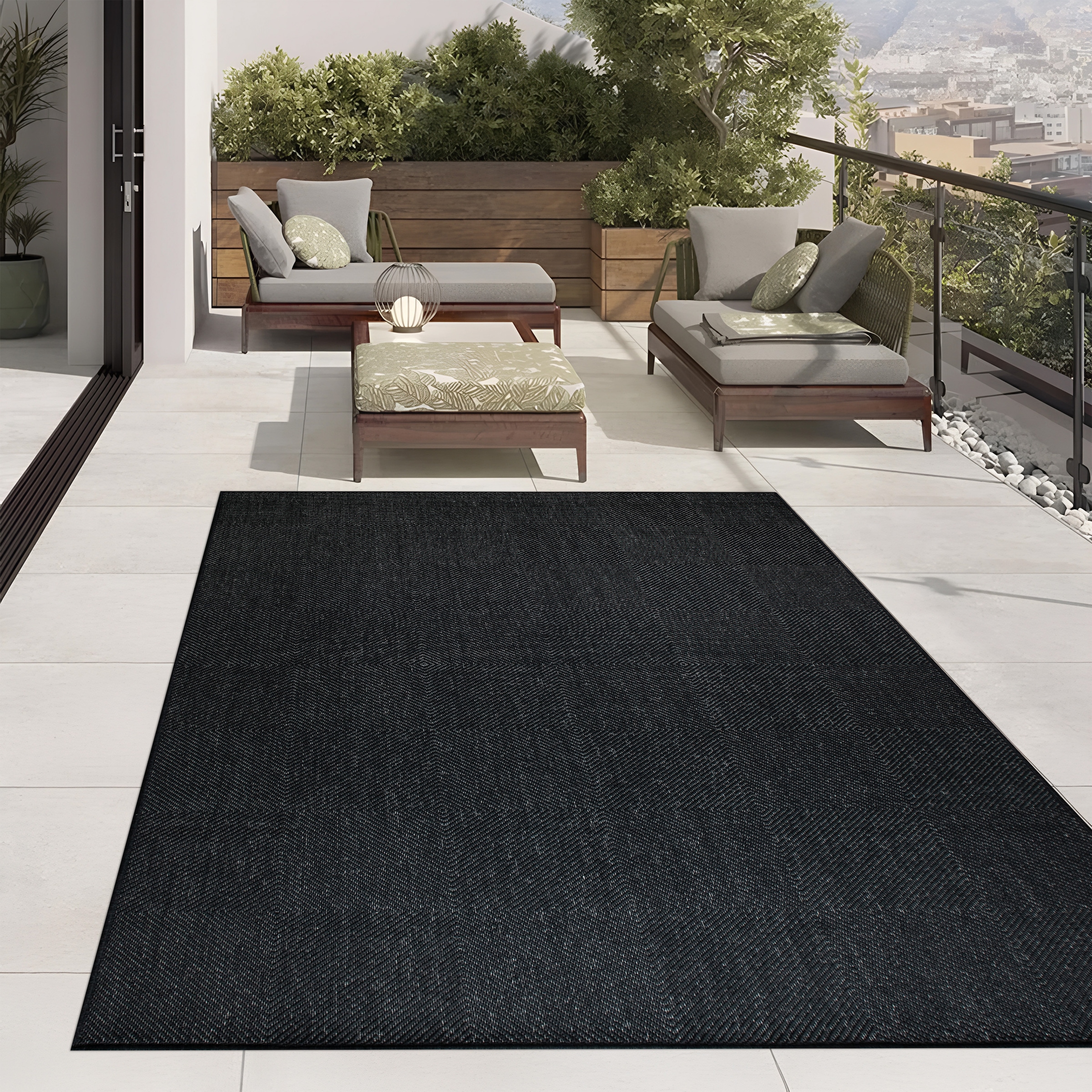 my home Teppich »Anna, auch als Läufer erhältlich«, rechteckig, 3 mm Höhe, In- und Outdoor geeignet, Sisal-Optik, Wetterfest & UV-beständig