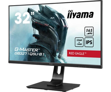 Iiyama Gaming-Monitor »IIYAMA GB3271QSU-B1 LCD-Monitor, Flat, 81 cm (32"), 2.560x1.440 WQHD«, 80,1 cm/31,5 Zoll, 2560 x 1440 px, 1 ms Reaktionszeit, 165 Hz, 1ms, IPS, neig-und höhenverstellb. HDMI, DisplayPort, USB, schwarz