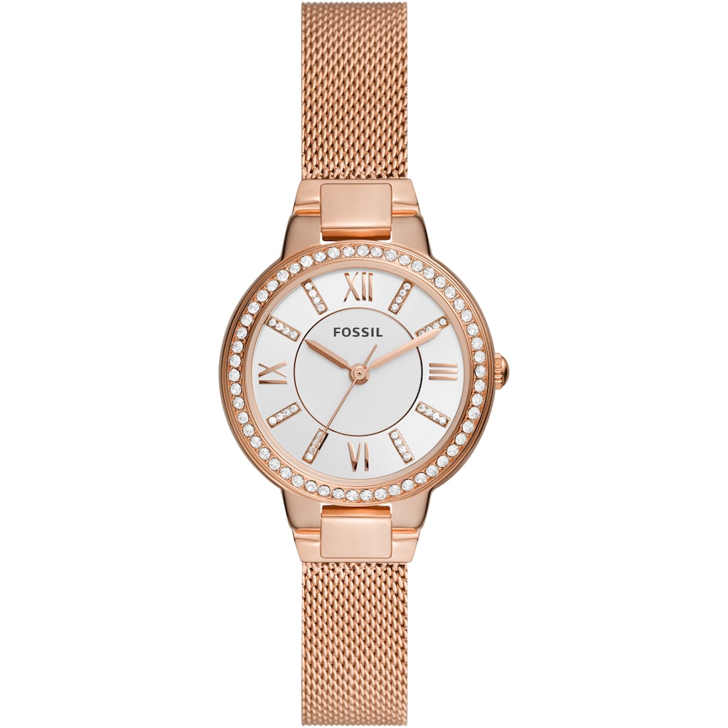 Damenmode Uhren Fossil Quarzuhr »ES5111,VIRGINIA« roségoldfarben