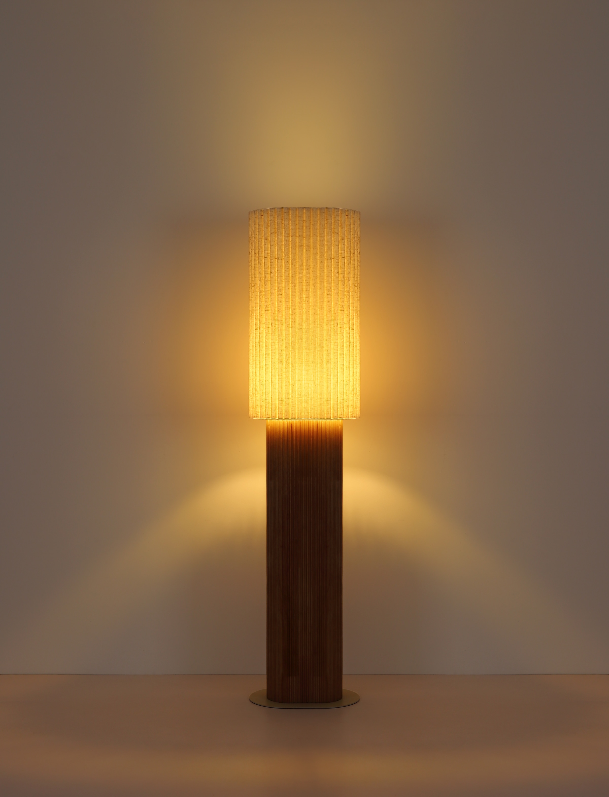 GLOBO LIGHTING Stehlampe »JANNIE« E27 1 Stk. Stehleuchte Holz & Leinen, gemütlich, natürlich & stilvoll