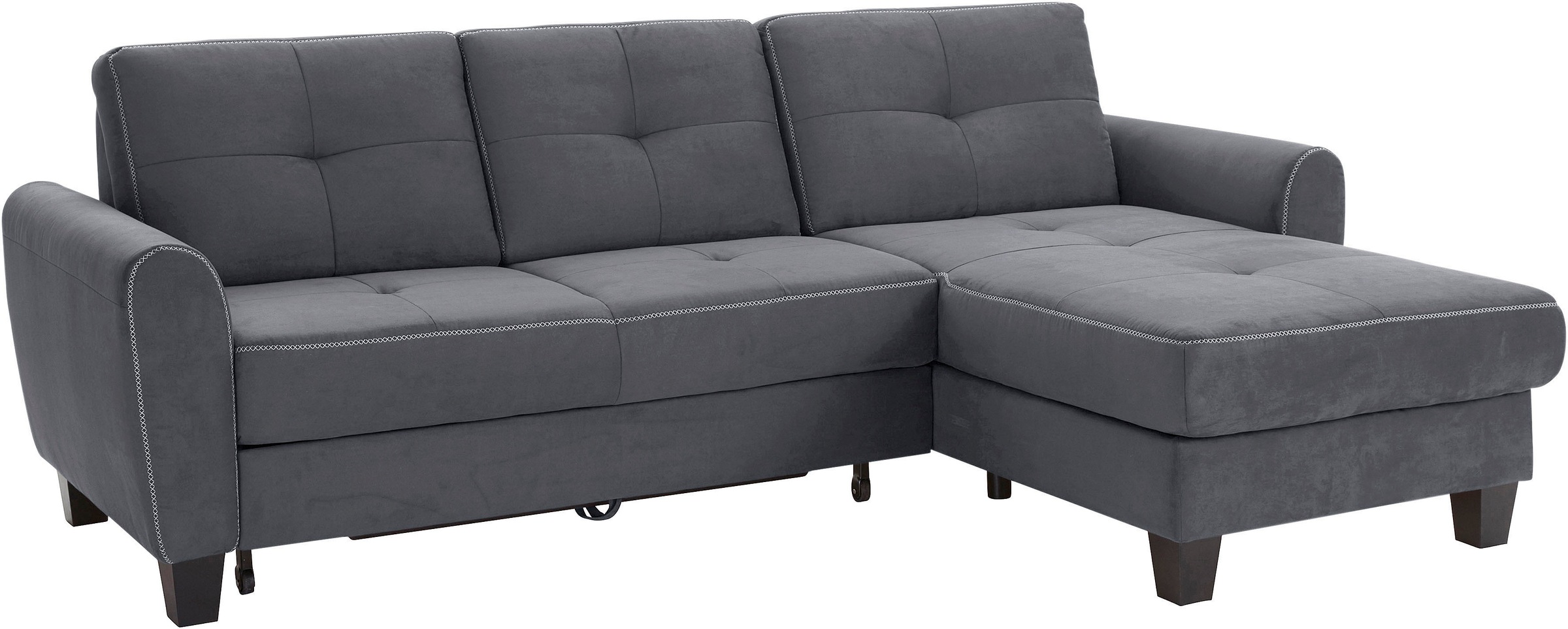 sit&more Ecksofa »Varese L-Form«, mit Federkern, wahlweise mit Bettfunktion und Stauraum
