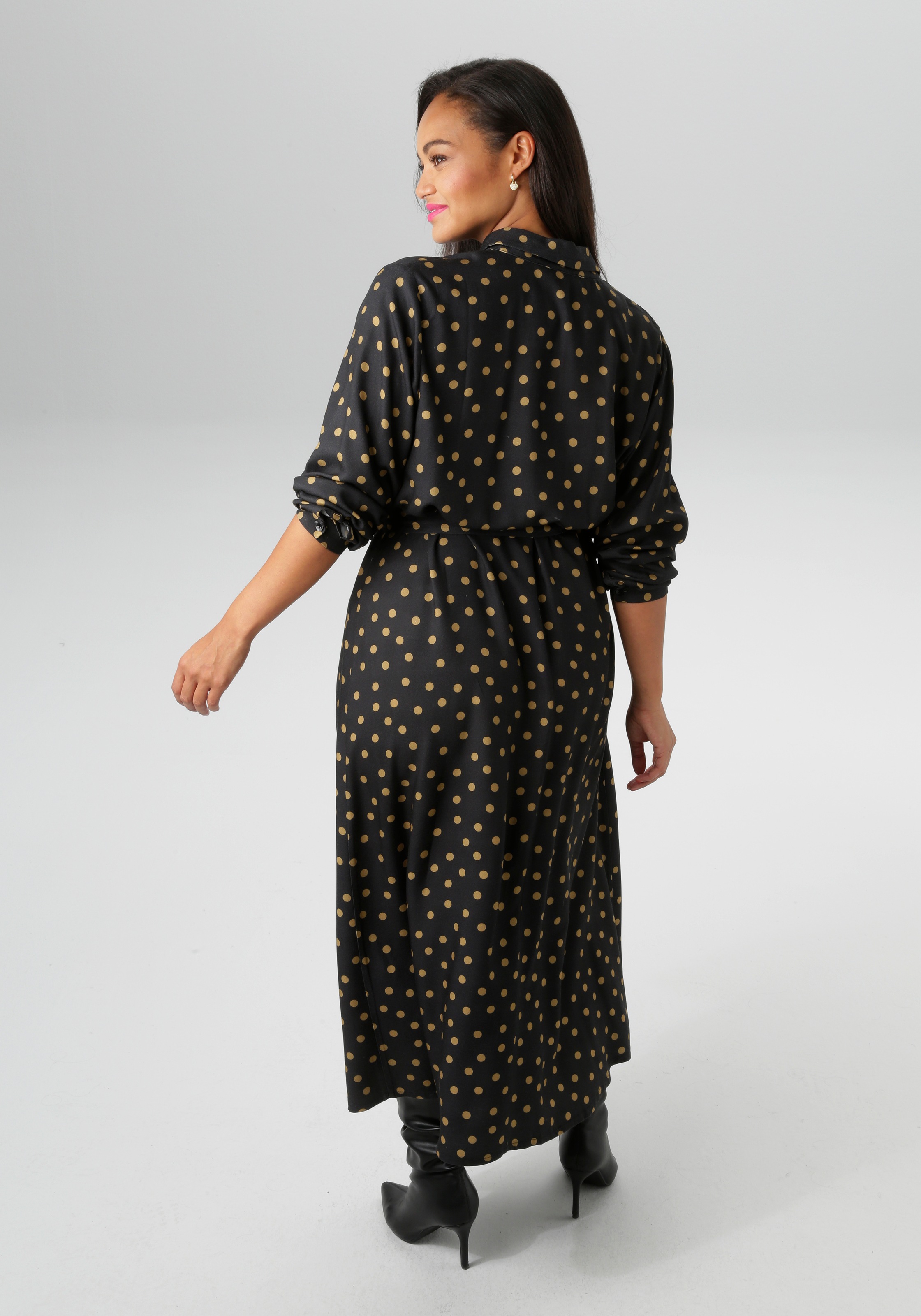 Aniston PLUS Blusenkleid, aus weich fallender Viskose - NEUE KOLLEKTION