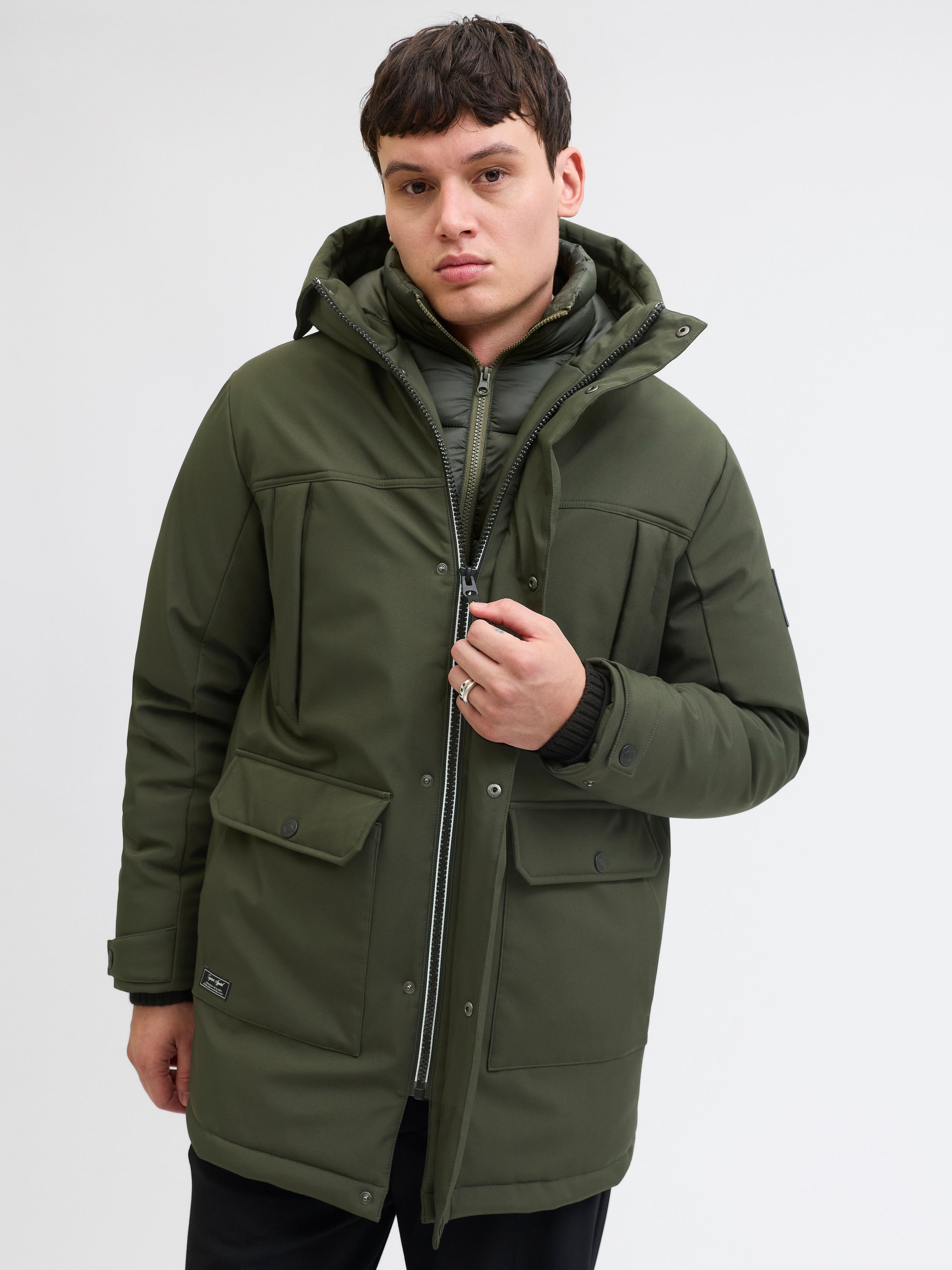 Jack & Jones Parka "JJFINN SOFTSHELL PARKA" mit Kapuze günstig online kaufen