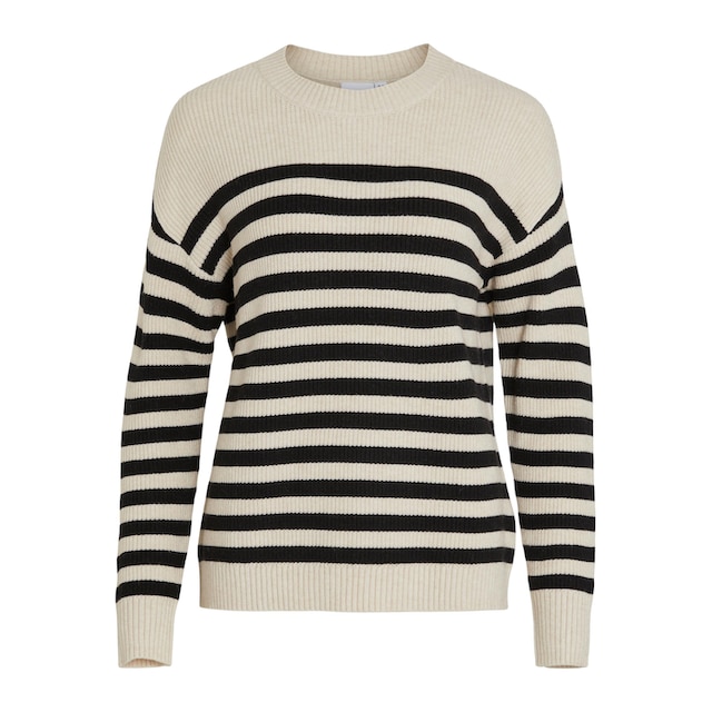 Vila Rundhalspullover »VIRIL RIB STRIPE L/S KNIT TOP - NOOS« online  bestellen | BAUR