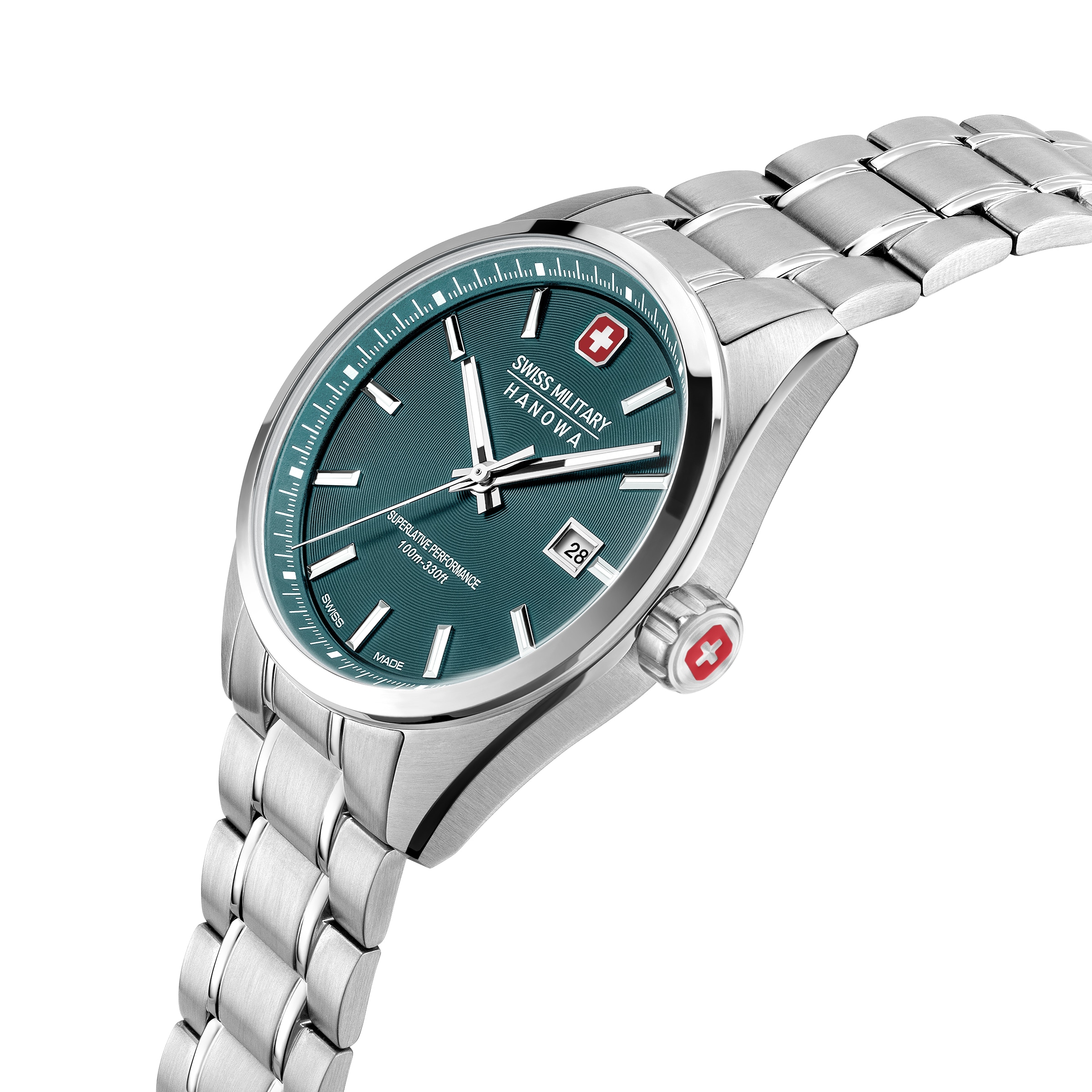 Swiss Military Hanowa Quarzuhr »Pioneer« Armbanduhr, Herrenuhr, Swiss Made, Edelstahlarmband, analog