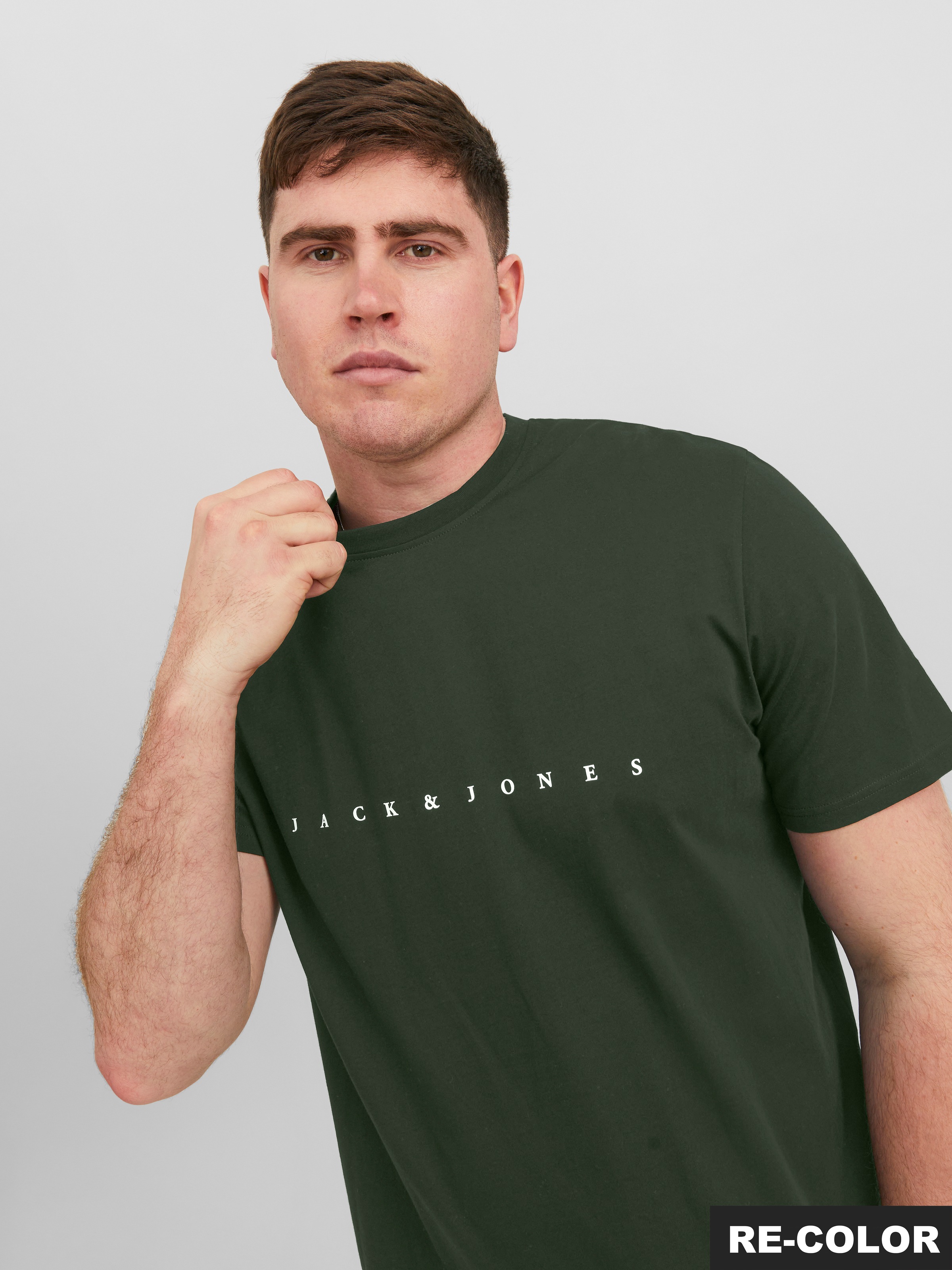 Jack & Jones PlusSize Rundhalsshirt "JJESTAR JJ TEE SS NOOS PLS" mit Logo S günstig online kaufen