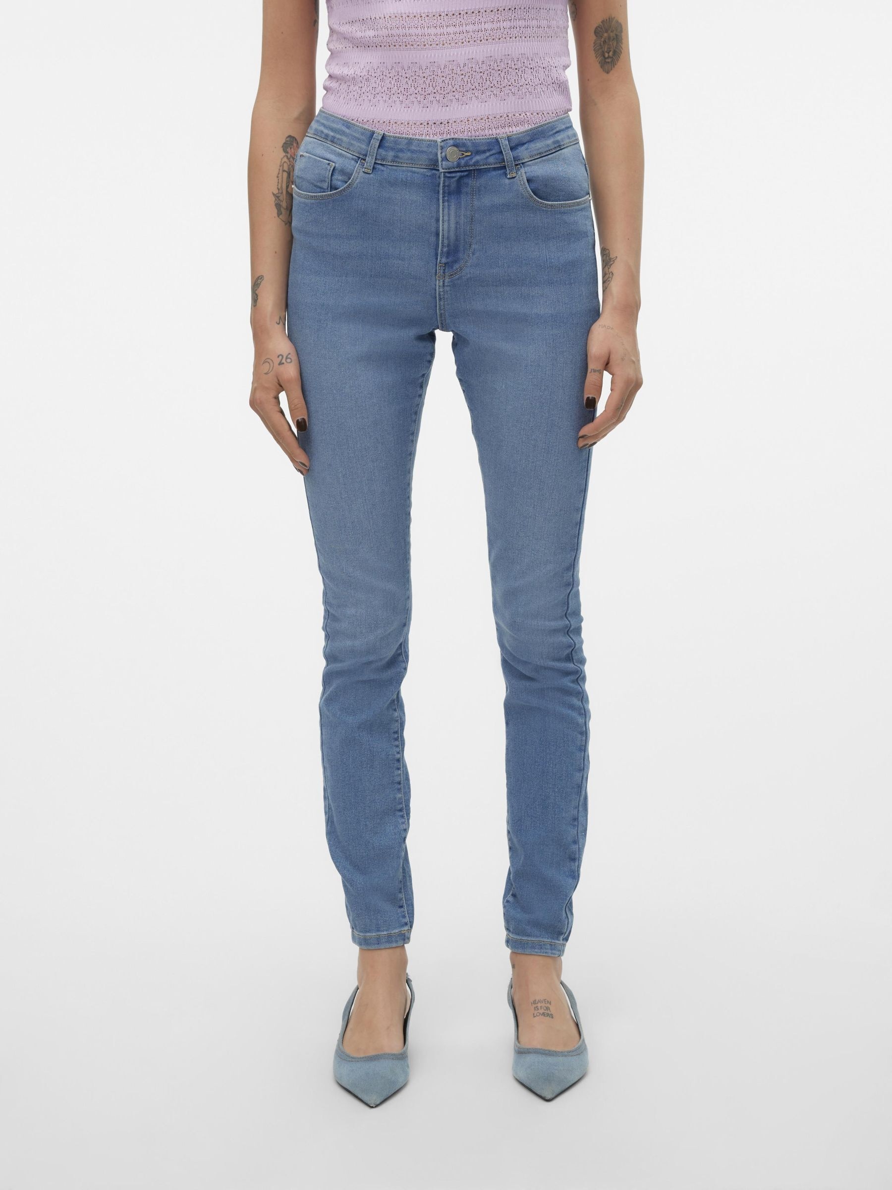 Vero Moda Skinny-fit-Jeans "VMELLY MR SKINNY JEANS BLUE NOOS"