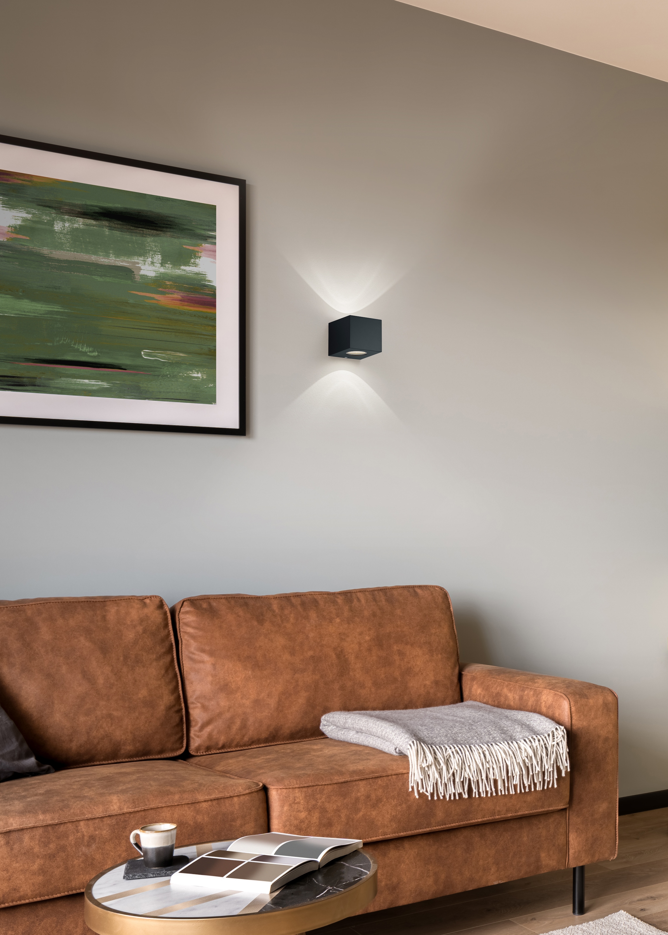 REALITY Leuchten LED Außen-Wandleuchte »Cordoba«, 2 flammig, Leuchtmittel LED-Board | LED fest integriert, Schwarz matt, Up and down Beleuchtung, IP44, warmweiß 3000 Kelvin