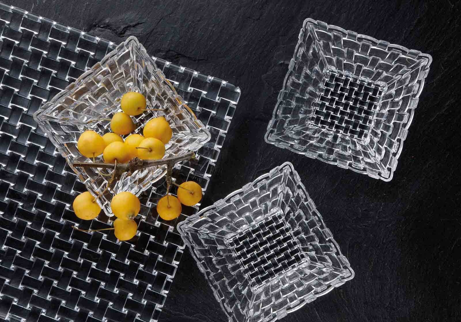 Nachtmann Servierplatte »Servierplatten Bossa Nova 3er Set transparent« Erhöhte Bruchfestigkeit