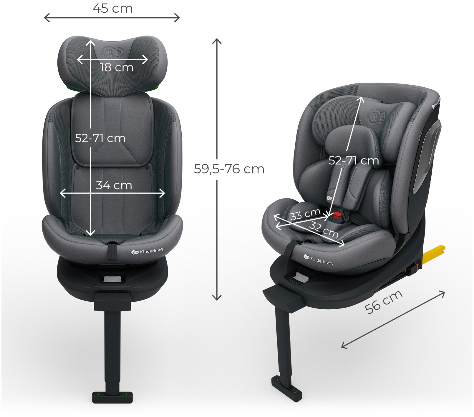 Kinderkraft Autokindersitz »I-360 2 PLUS« 360° – drehbarer Kindersitz