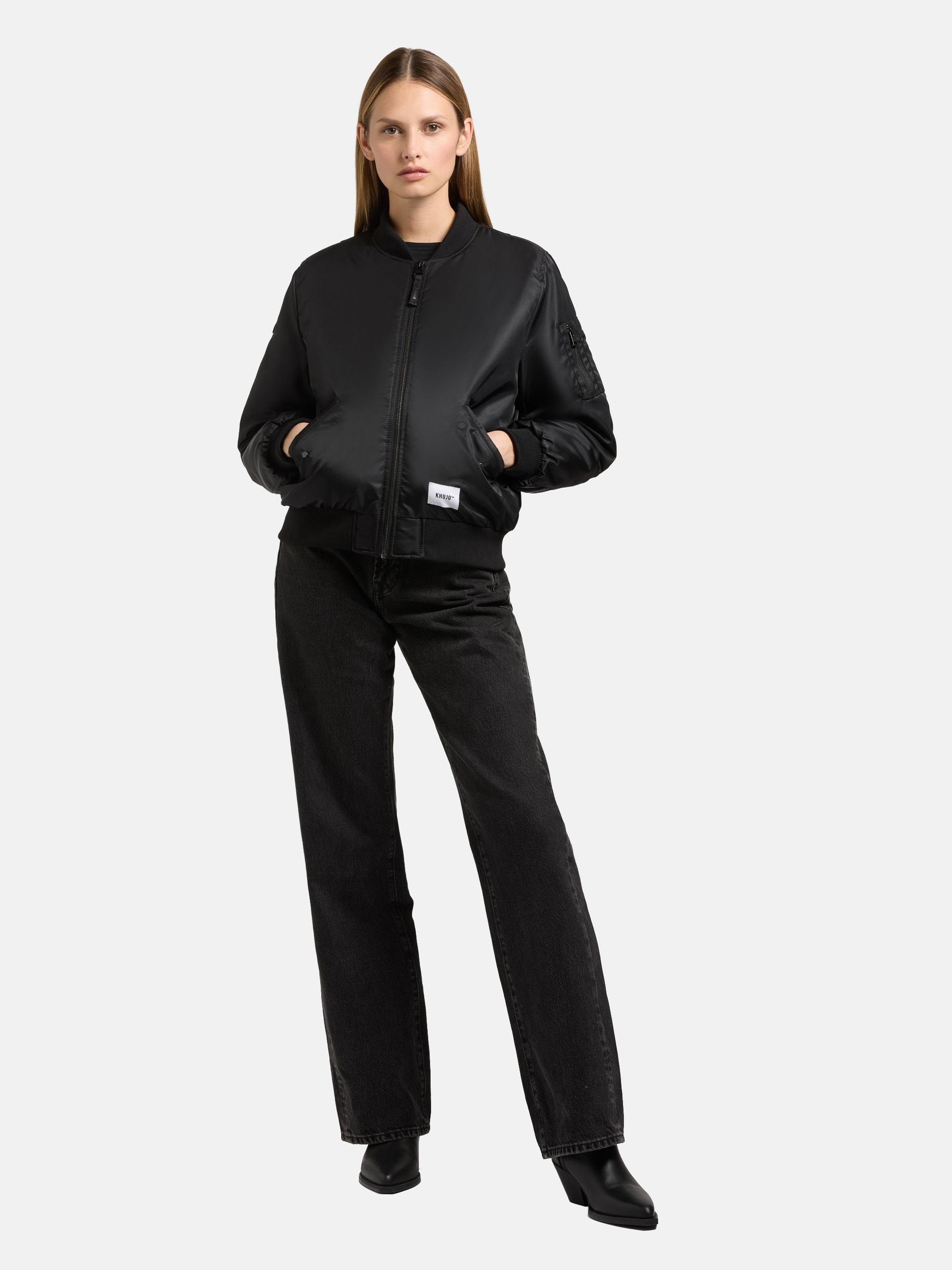 khujo Bomberjacke "Kasia" ohne Kapuze Modische kurze Damen Winterjacke