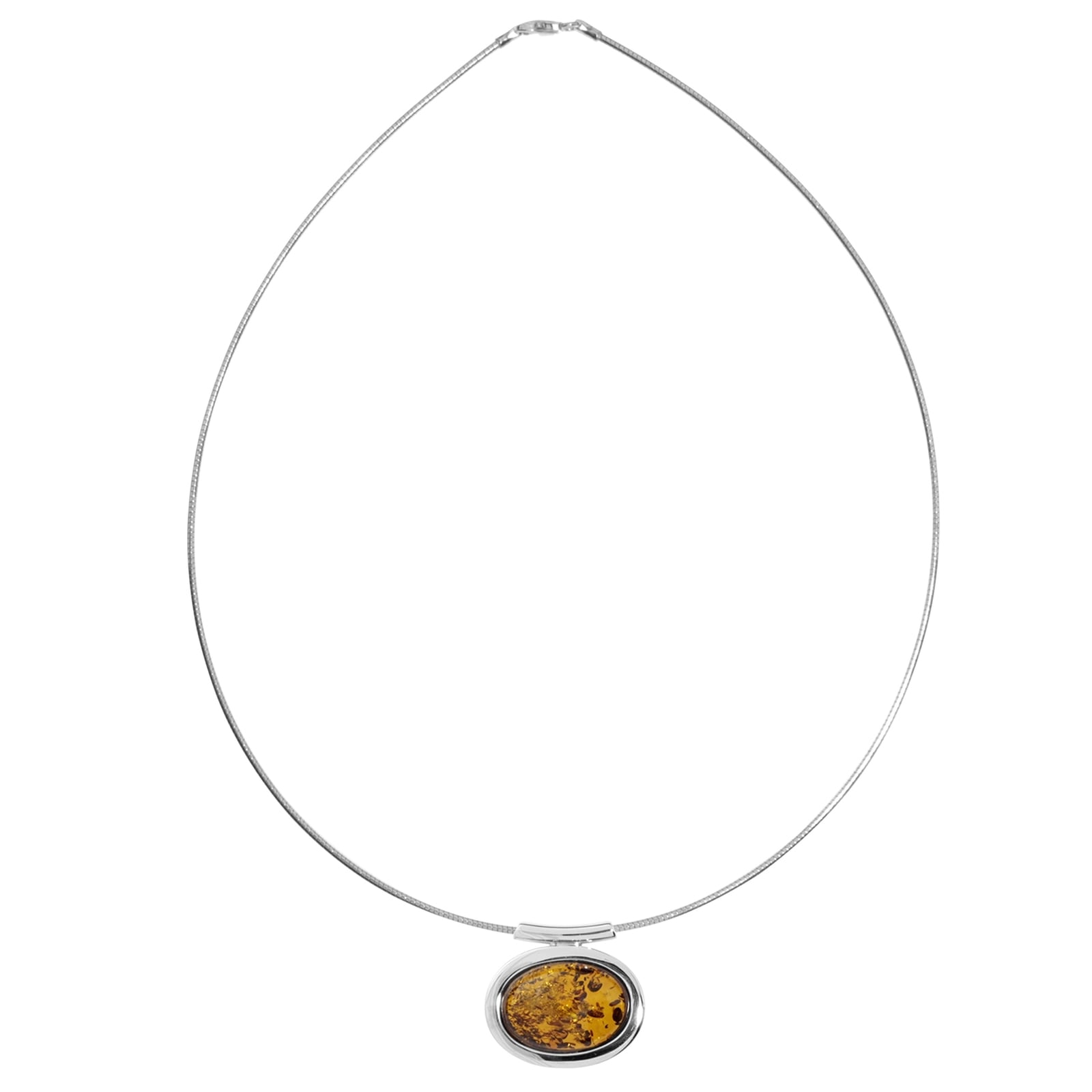 OSTSEE-SCHMUCK Kette mit Anhänger »- Birte 24 mm - Silber 925/000 - Bernstein«