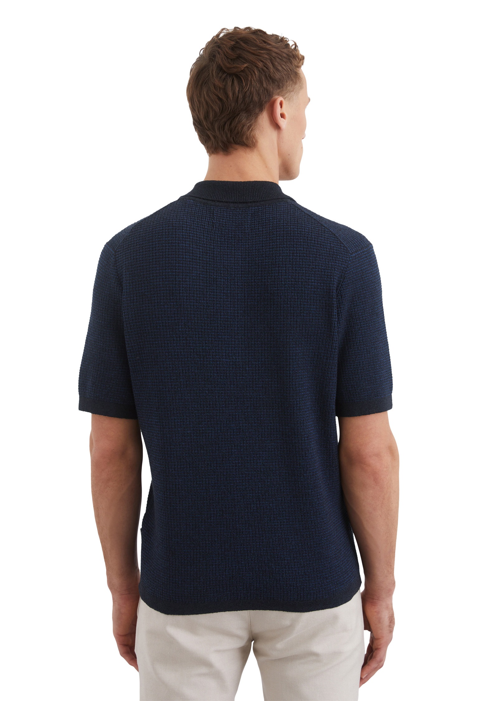 Marc O'Polo Kurzarmpullover »aus Bio-Baumwoll-Mix«