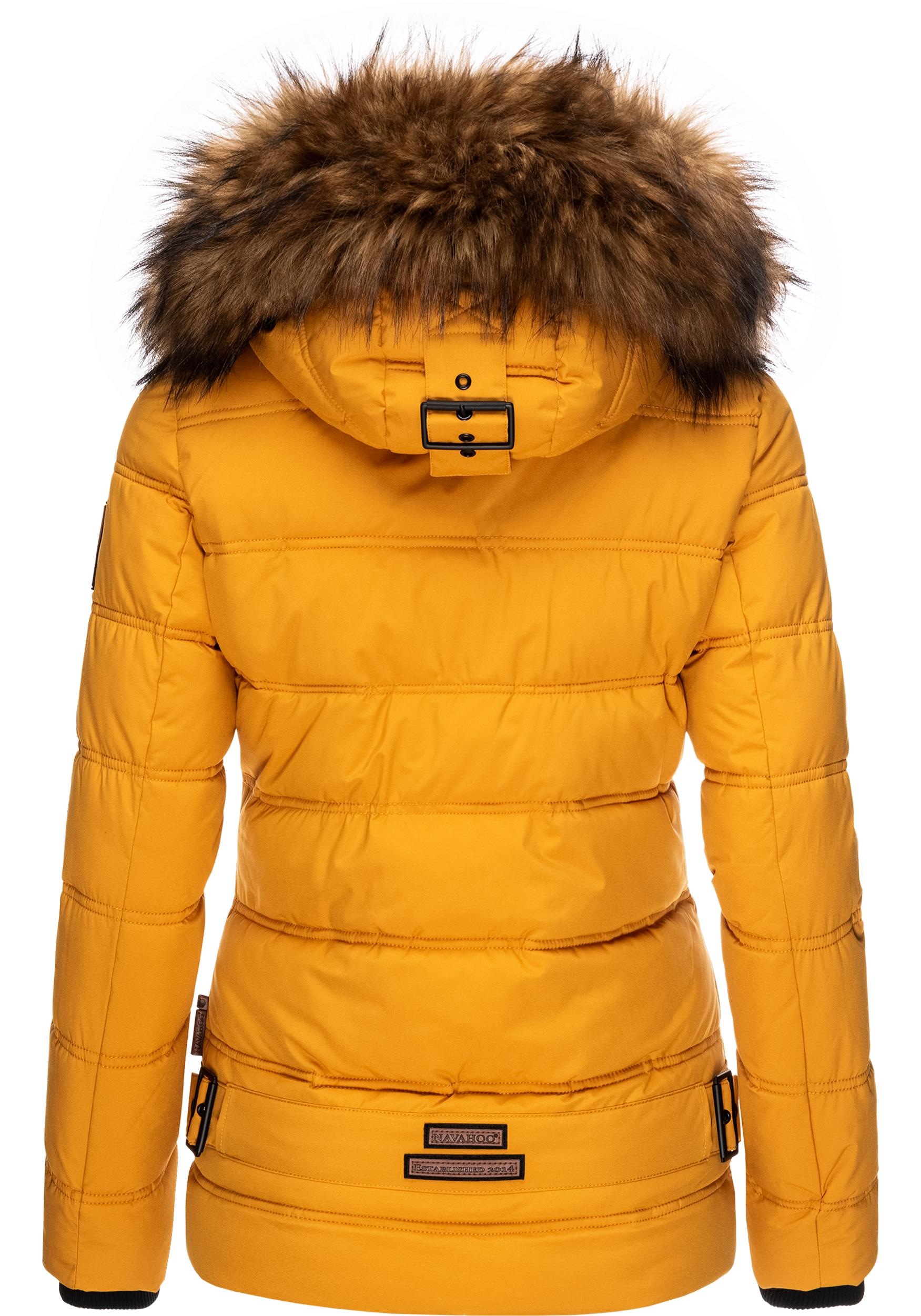 Navahoo Winterjacke »Zoja«, mit Kapuze, stylische Steppjacke mit Kunstpelz Kapuze