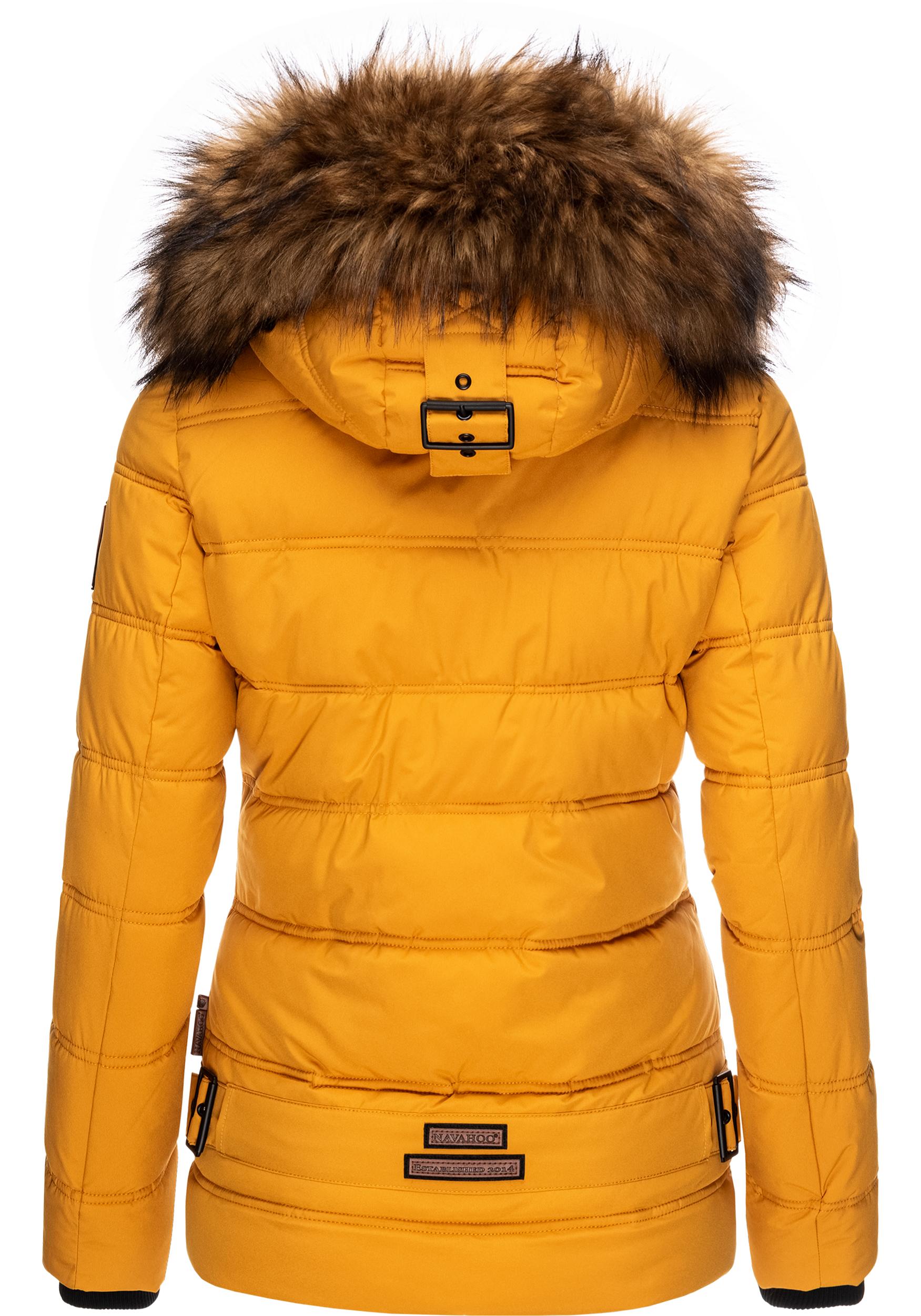 Thumbnail - Navahoo Winterjacke "Zoja", mit Kapuze, stylische Steppjacke mit Kunstpelz Kapuze