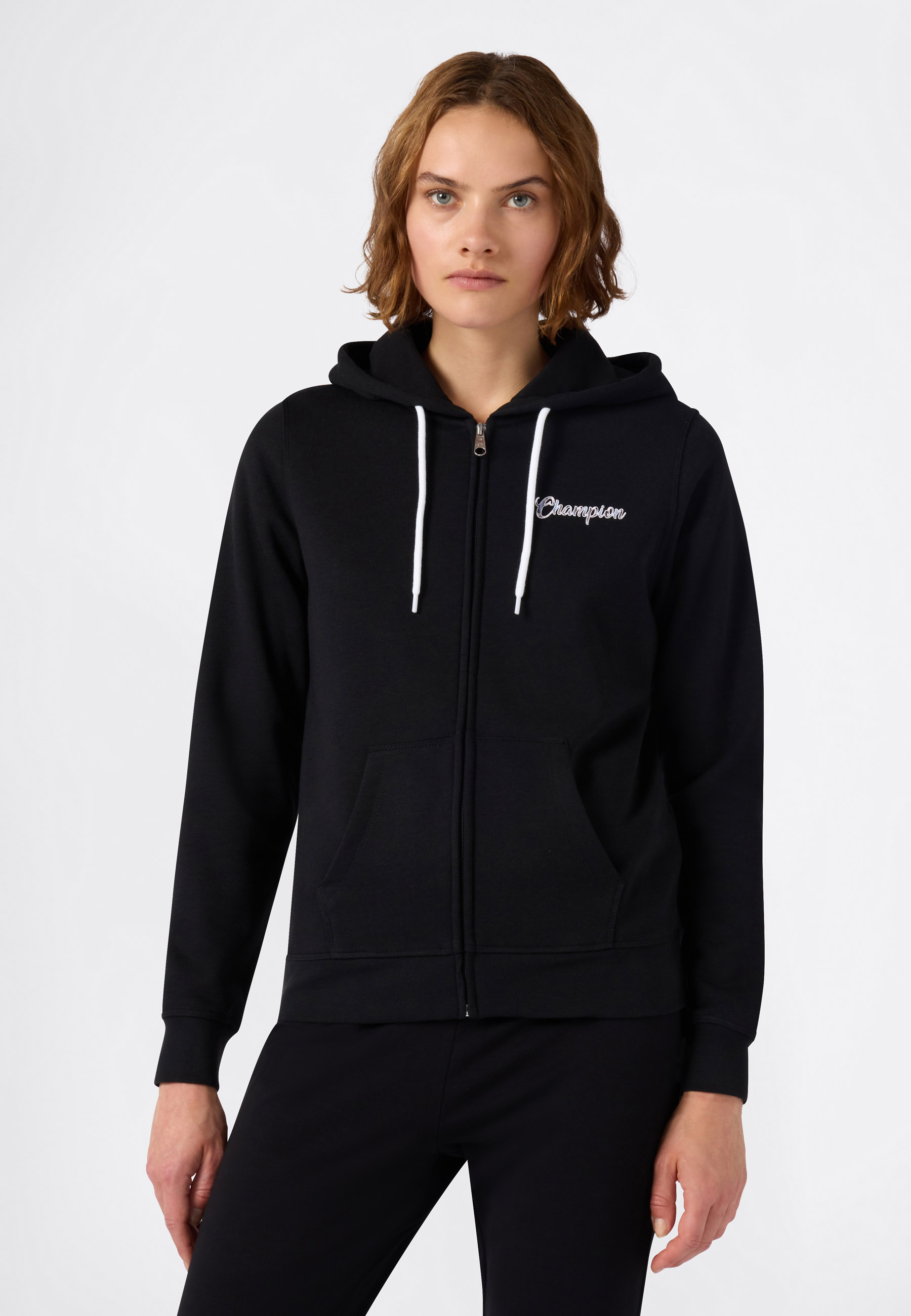 Champion Kapuzensweatjacke "Graphic Full Zip Hoodie" mit Kapuze, aus Baumwolle und Polyester, in den Größen XS bis XL