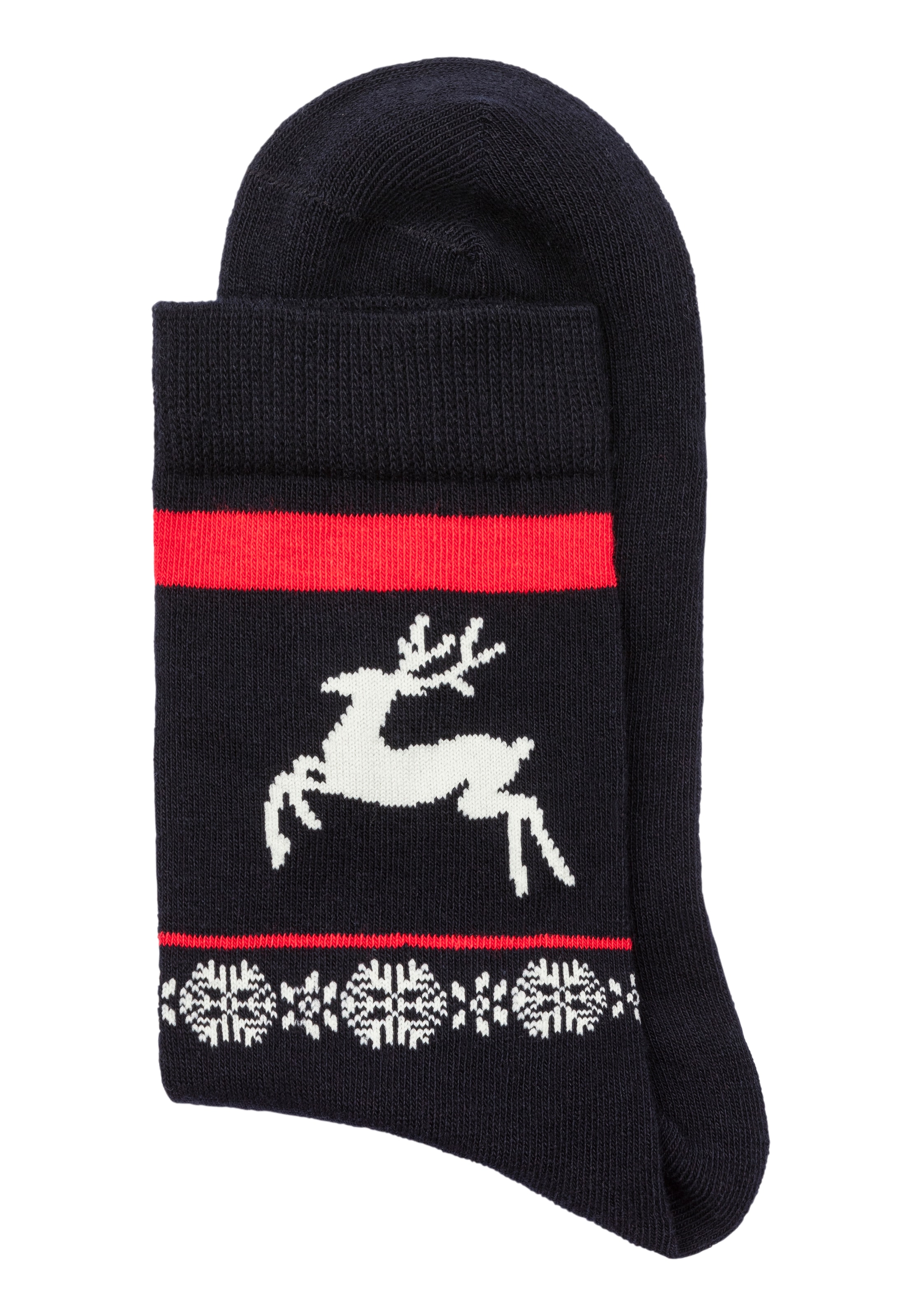 H.I.S Basicsocken, (Packung, 3 Paar), mit Wintermotiven