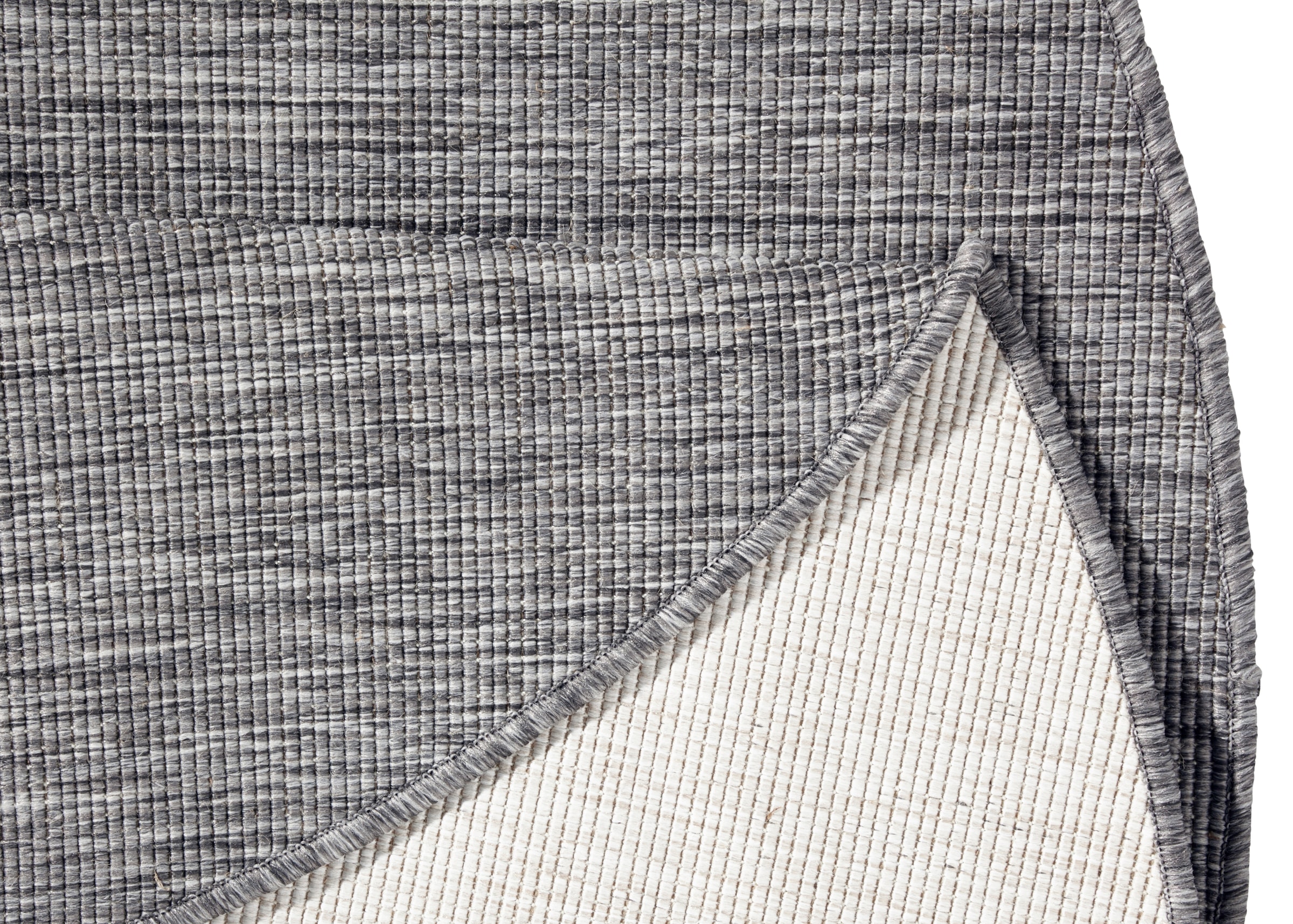 NORTHRUGS Teppich »Miami Wendeteppich«, rund, 5 mm Höhe, In-& Outdoor, Wetterfest, Balkon, Garten, Wohnzimmer, Wasserfest
