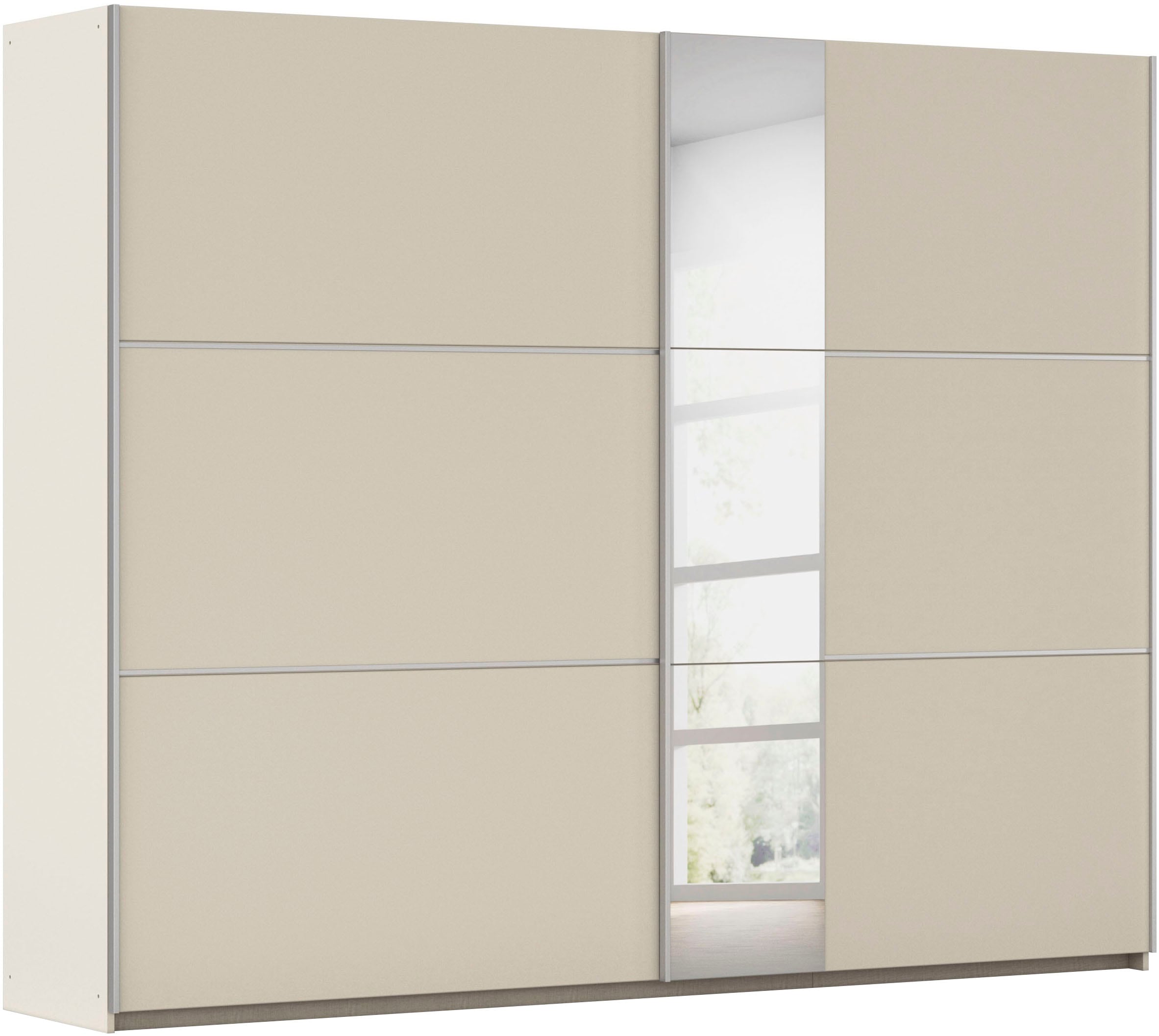 OTTO home Kleiderschrank "Mehrzweckschrank Aktenschrank Möbel Mietswohnung TOPSELLER ASTANA" 3 Ausstattungen BASIC/CLASSIC/PREMIUM (inkl. SOFT-CLOSE-FUNKTION), mit 3 Spiegelelementen, Metallgriffleisten alufarbig MADE IN GERMANY